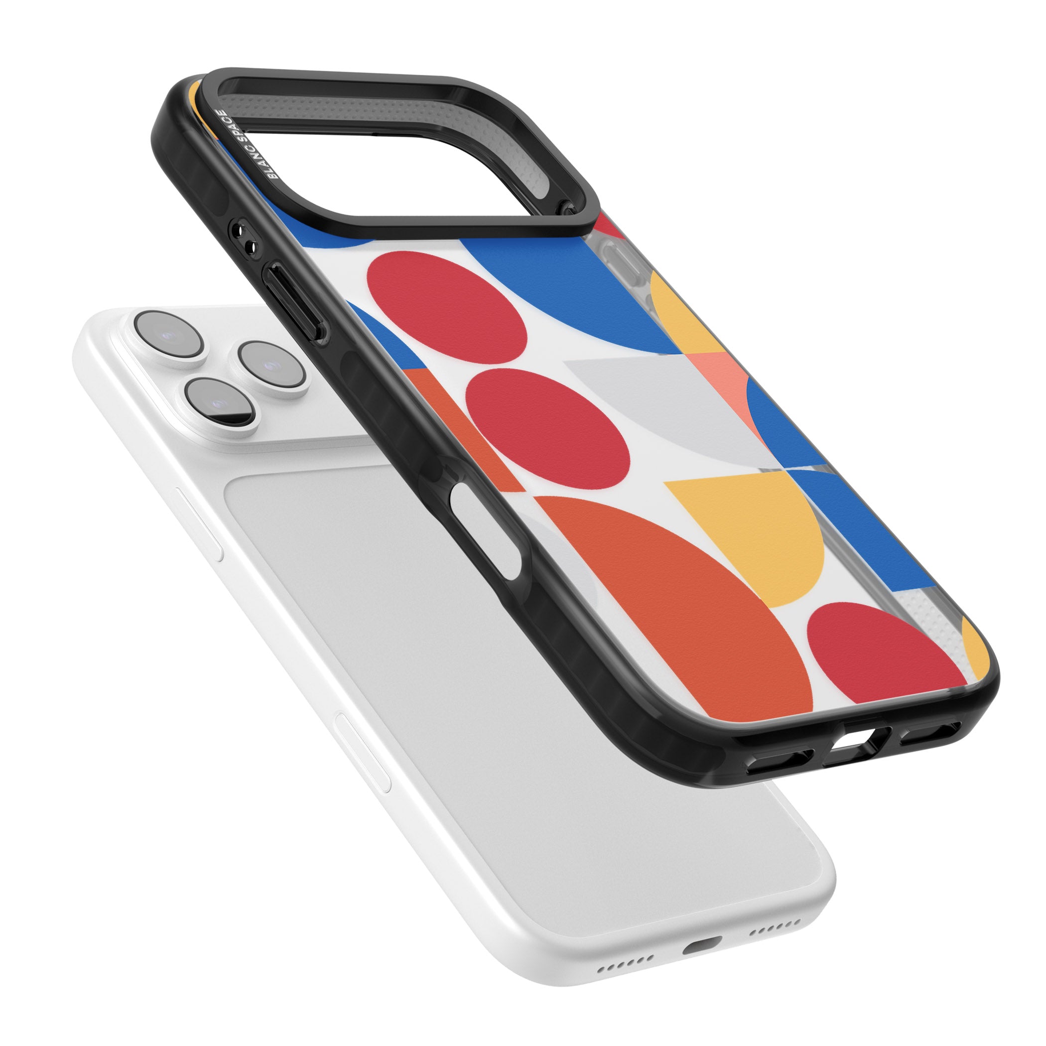 Abstract Colorful Geometric iPhone 17 Pro Impact Black Phone Case Colours