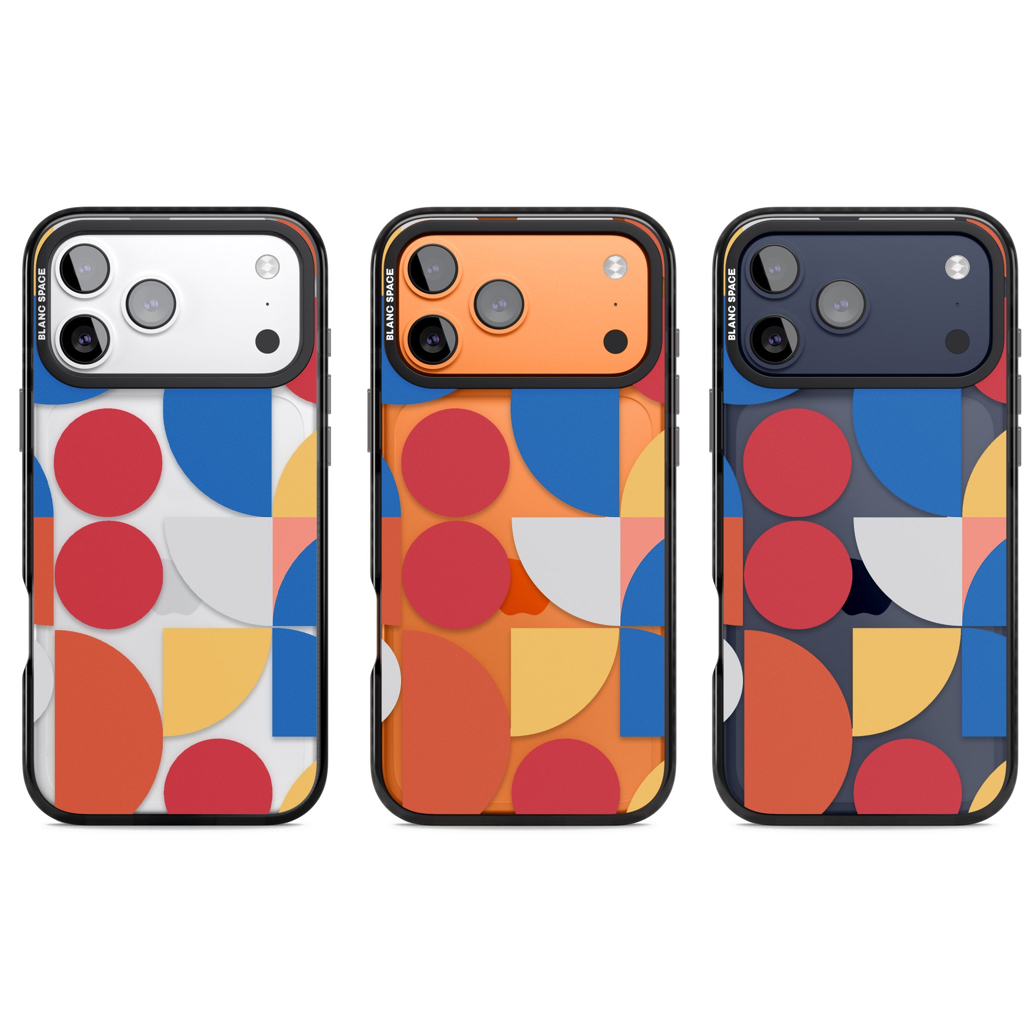 Abstract Colorful Geometric iPhone 17 Pro Impact Black Phone Case APT Impact Protection