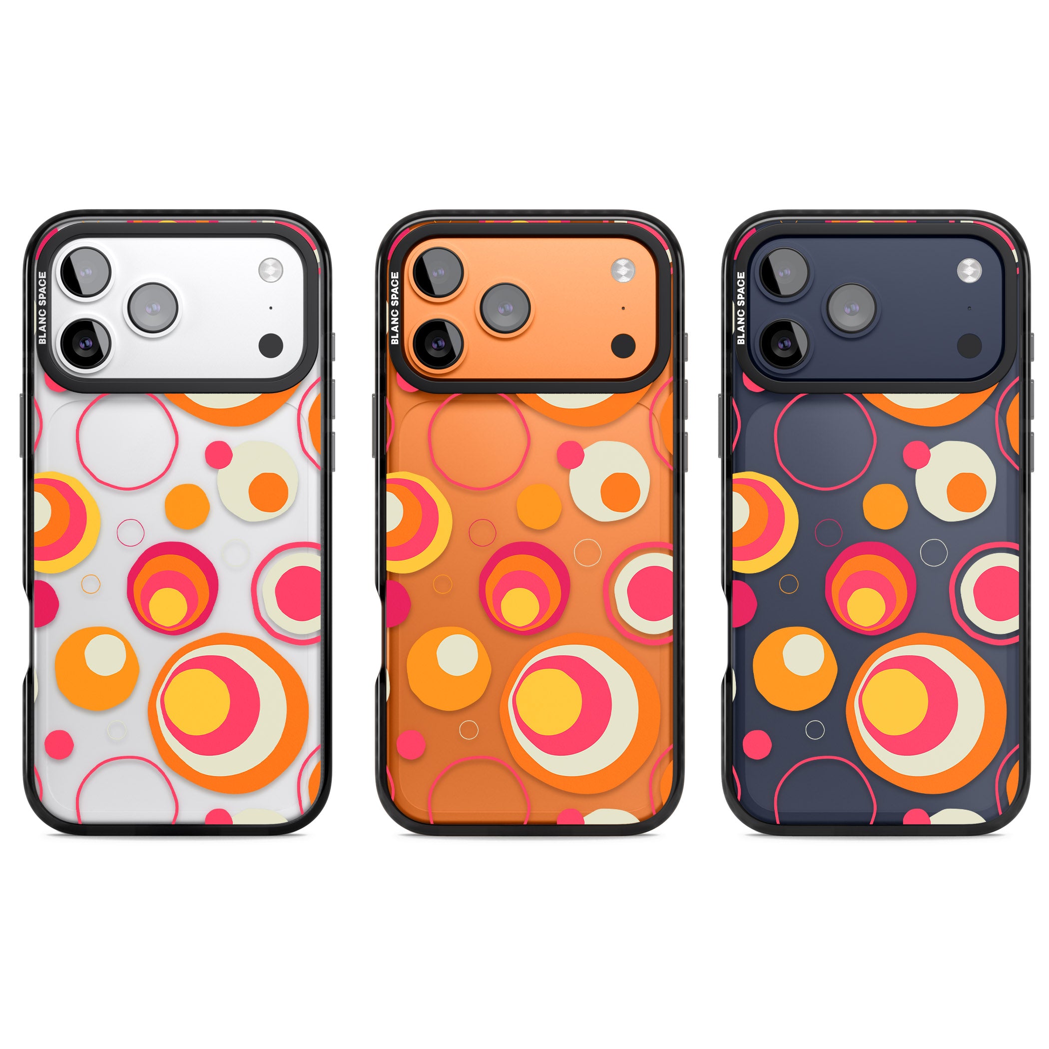 Mid Century Party Pattern iPhone 17 Pro Impact Black Phone Case APT Impact Protection