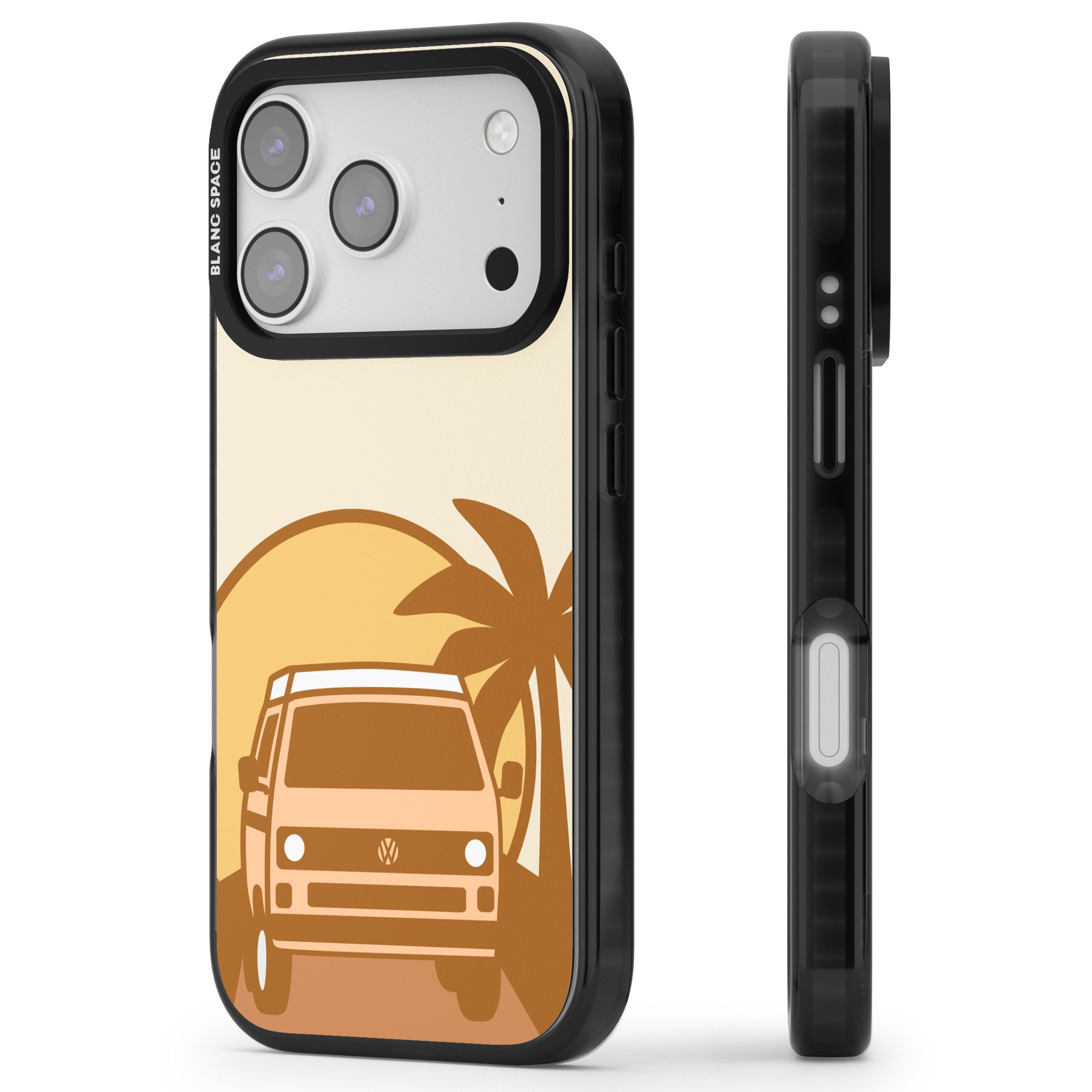 Sunset Van iPhone 17 Pro Impact Black Phone Case Side Profile