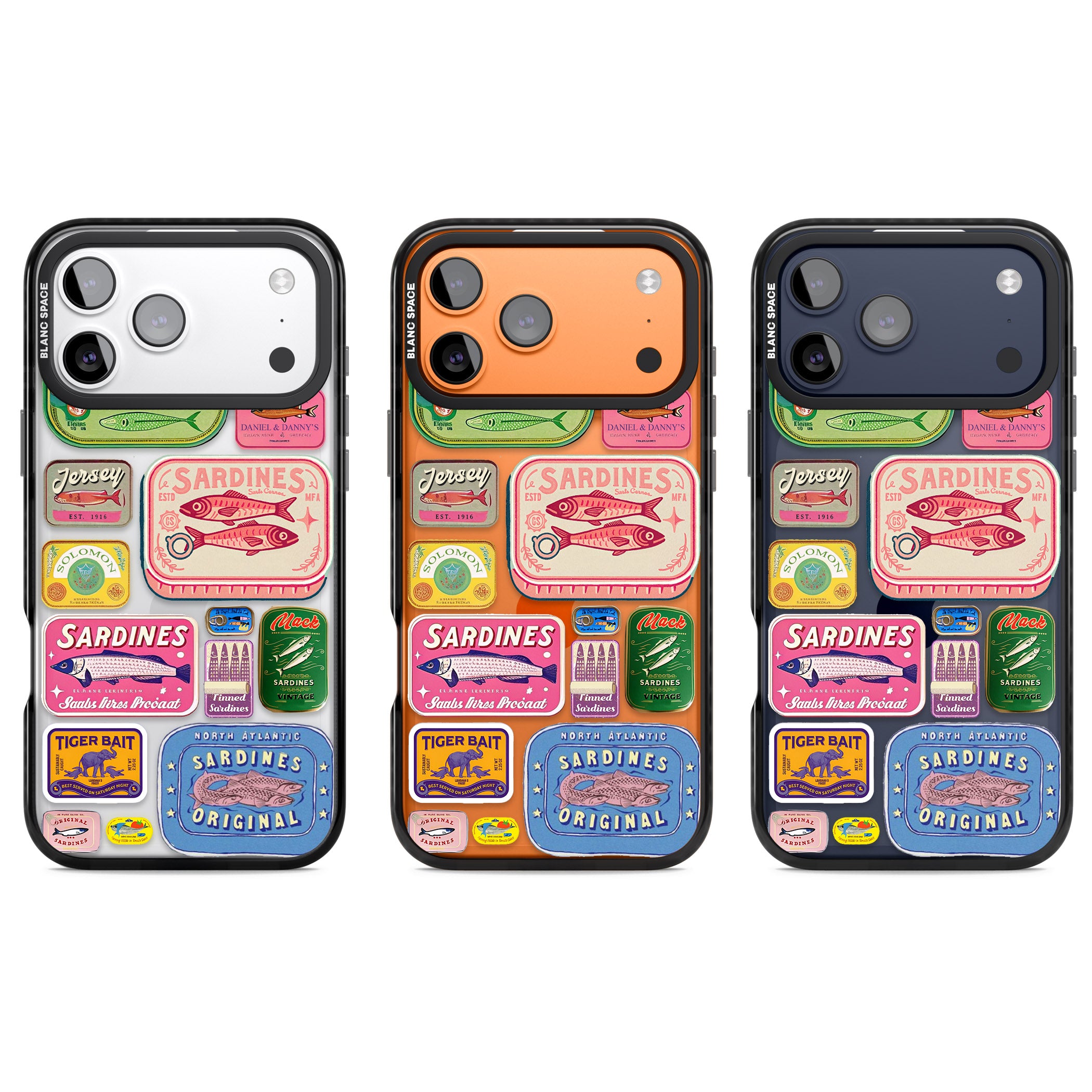 Vintage Sardine Tins iPhone 17 Pro Impact Black Phone Case APT Impact Protection