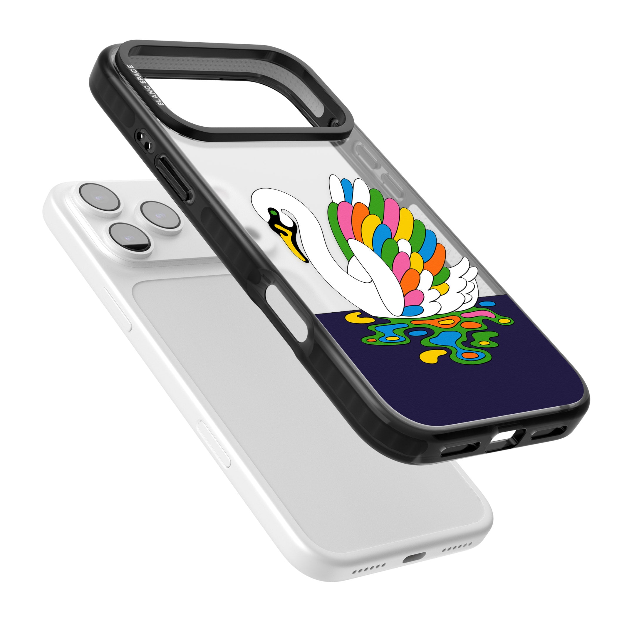 Serene Swan iPhone 17 Pro Impact Black Phone Case Colours