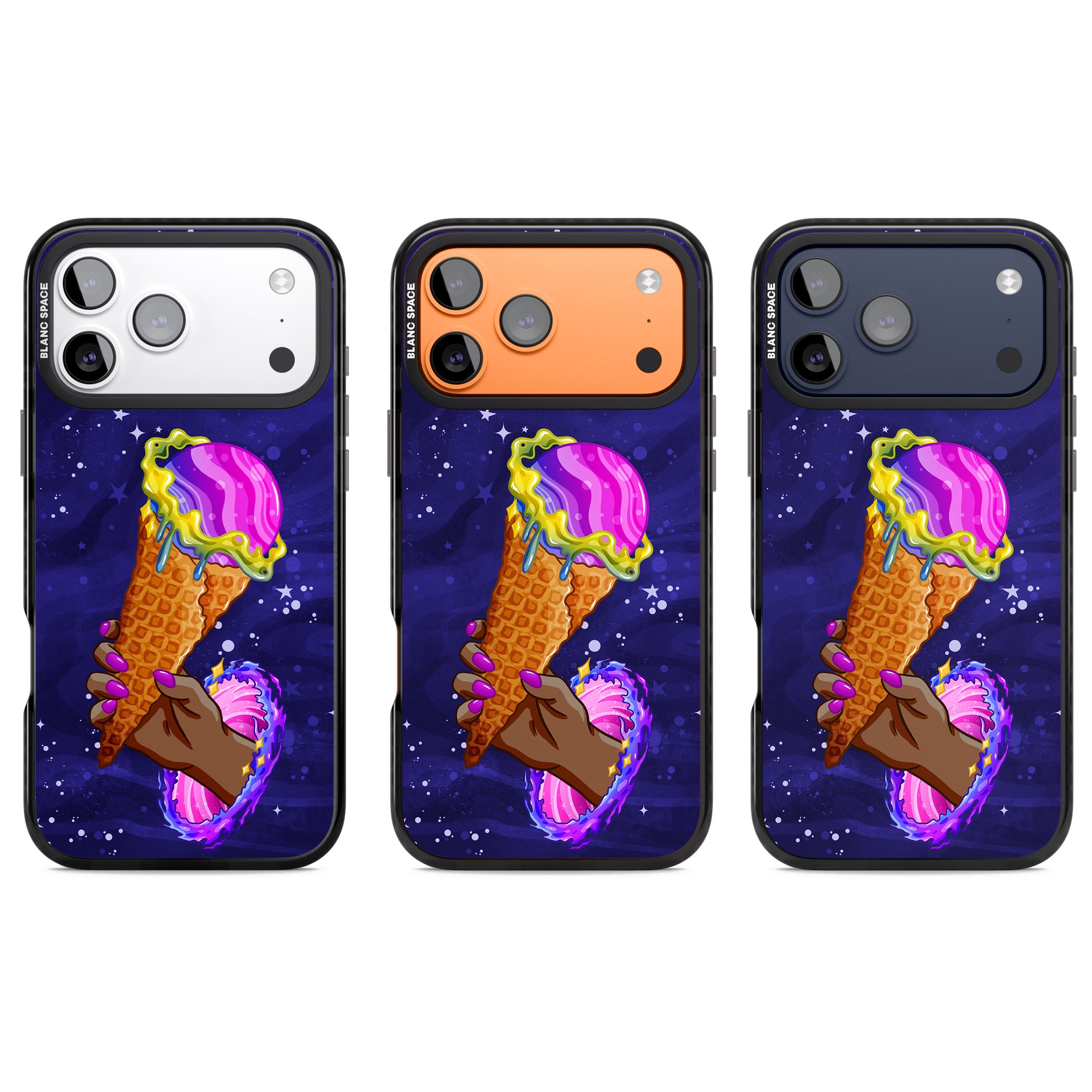 Interdimensional Ice Cream iPhone 17 Pro Impact Black Phone Case APT Impact Protection