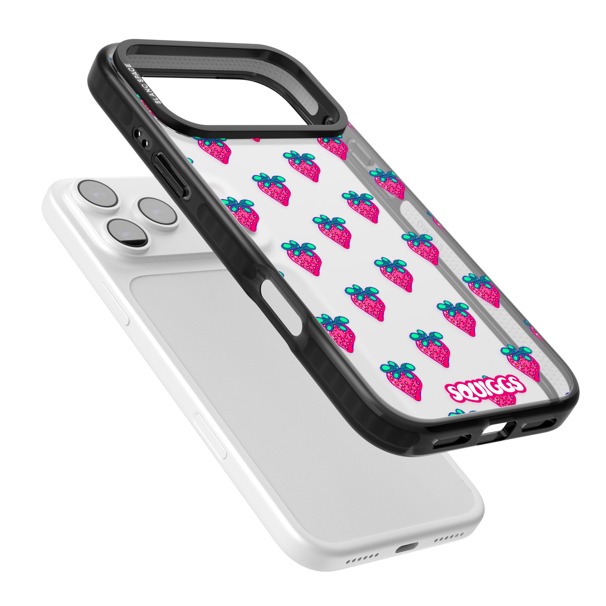 Strawberry Patch iPhone 17 Pro Impact Black Phone Case Colours
