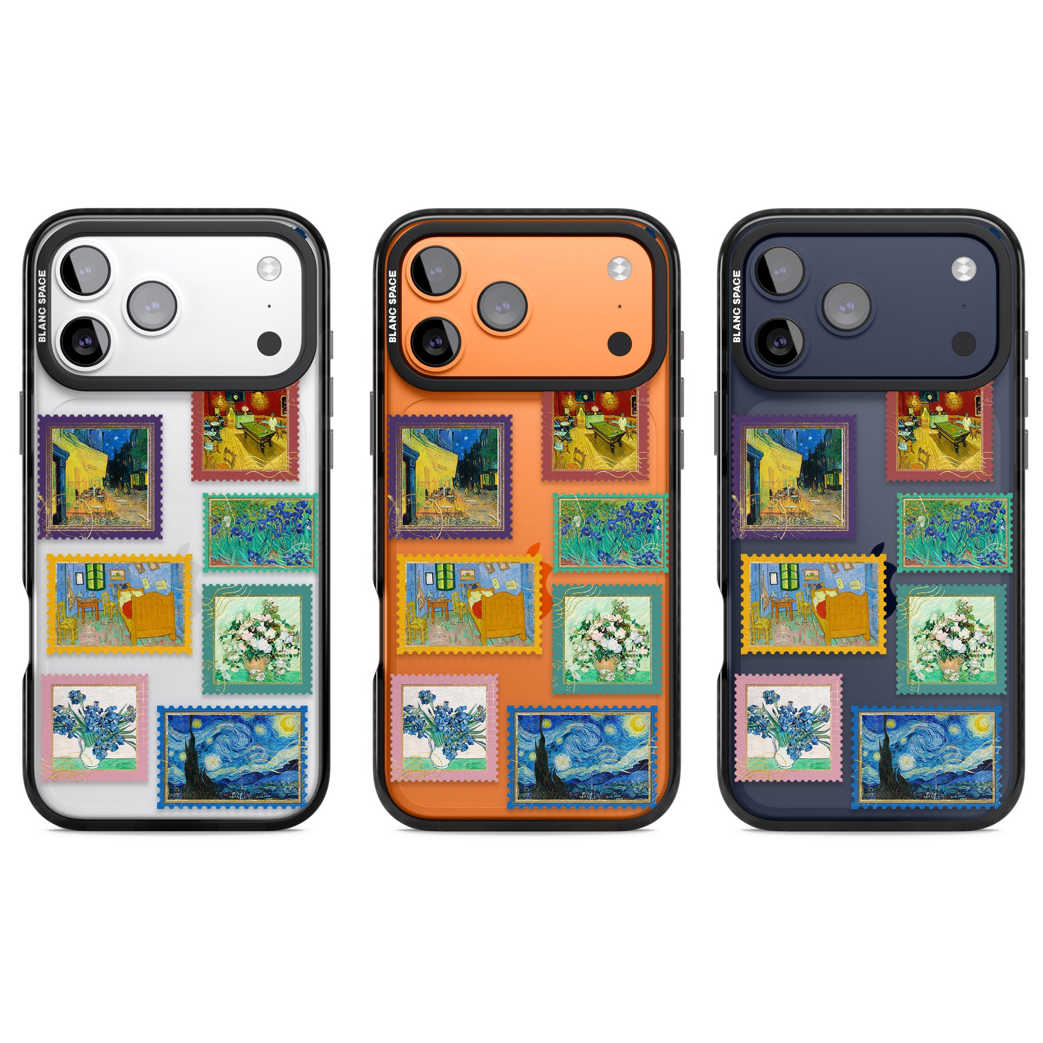 Colourful Vintage Art Stamps iPhone 17 Pro Impact Black Phone Case APT Impact Protection