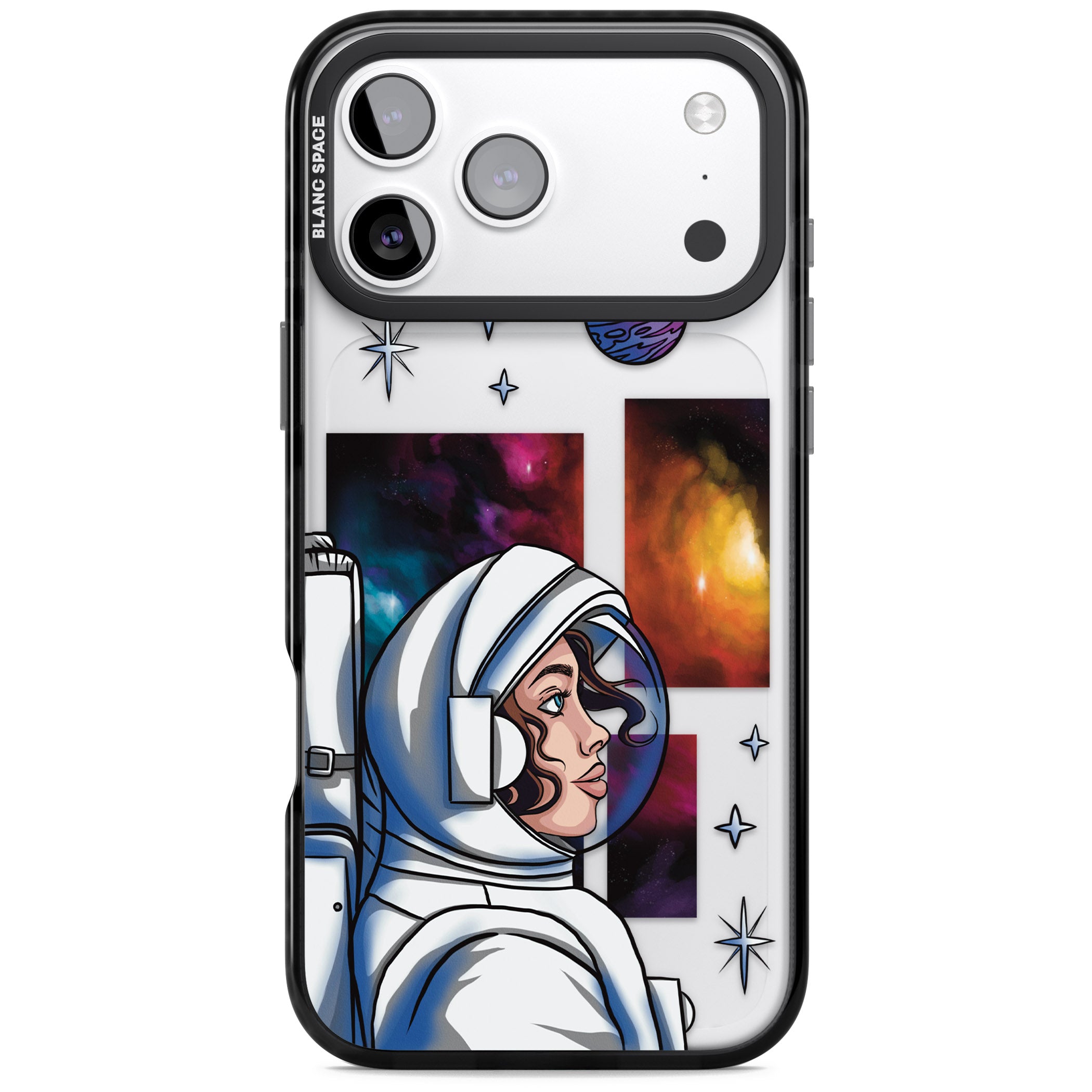 Cosmic Ambition iPhone 17 Pro Impact Black Phone Case