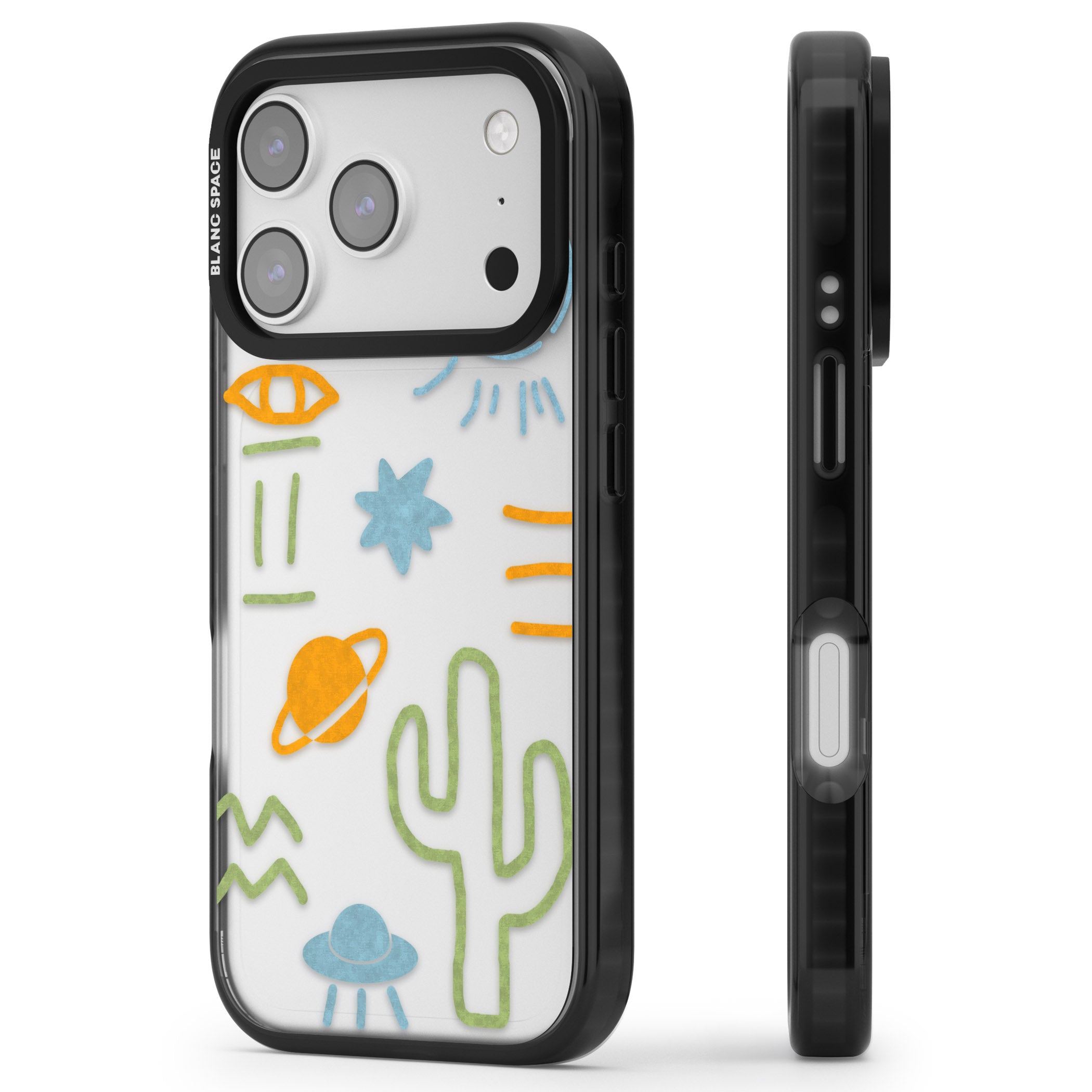 Summer Heat iPhone 17 Pro Max Impact Black Phone Case Side Profile