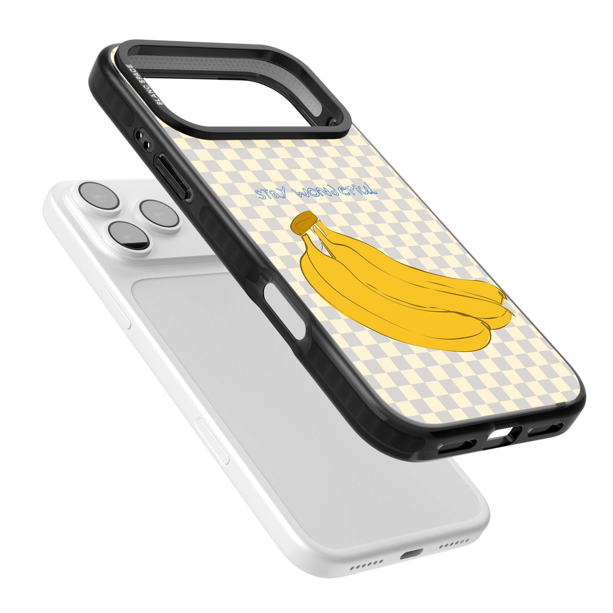Stay Wonderful Banana iPhone 17 Pro Impact Black Phone Case Colours