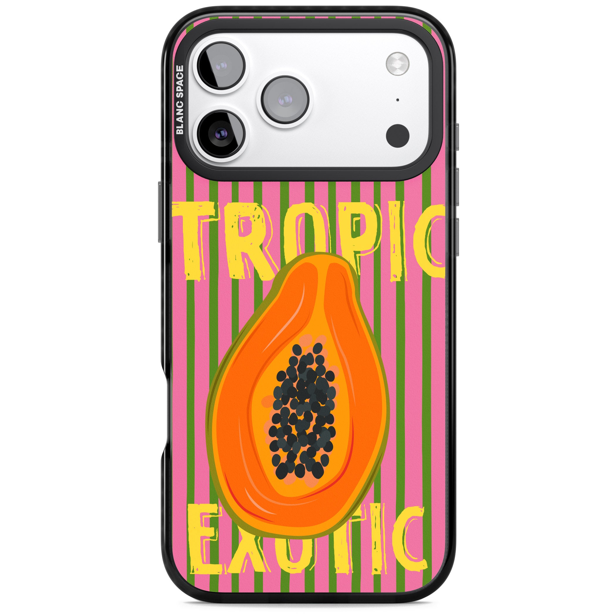 Tropic Exotic iPhone 17 Pro Impact Black Phone Case
