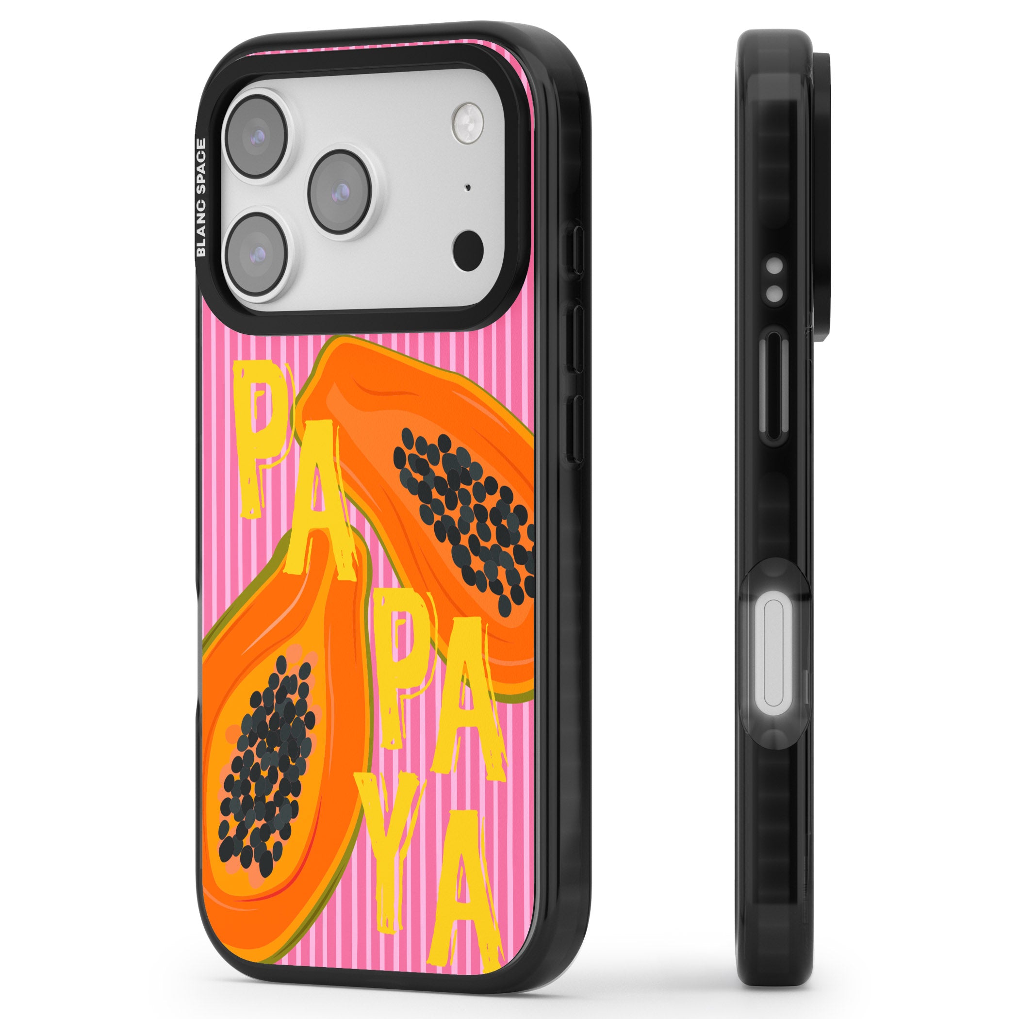 Papaya iPhone 17 Pro Impact Black Phone Case Side Profile