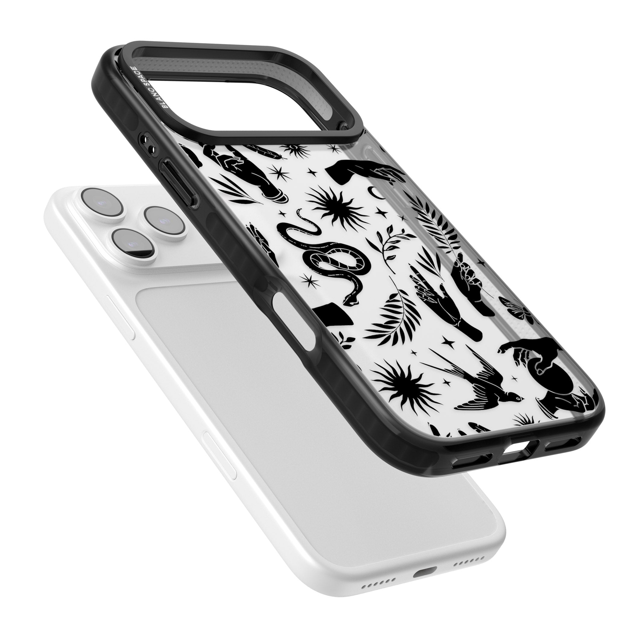 Celestial Pattern (Black) iPhone 17 Pro Impact Black Phone Case Colours