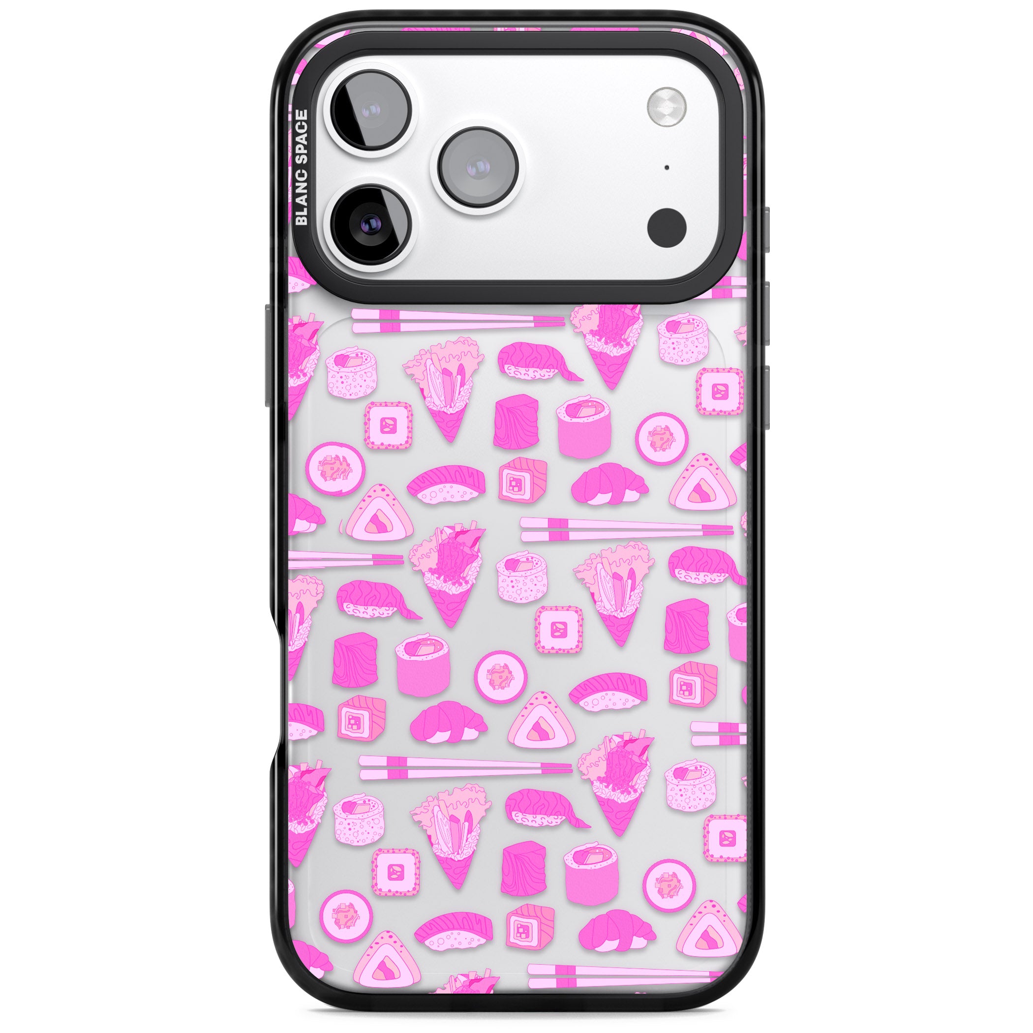 Pink Sushi Pop iPhone 17 Pro Impact Black Phone Case