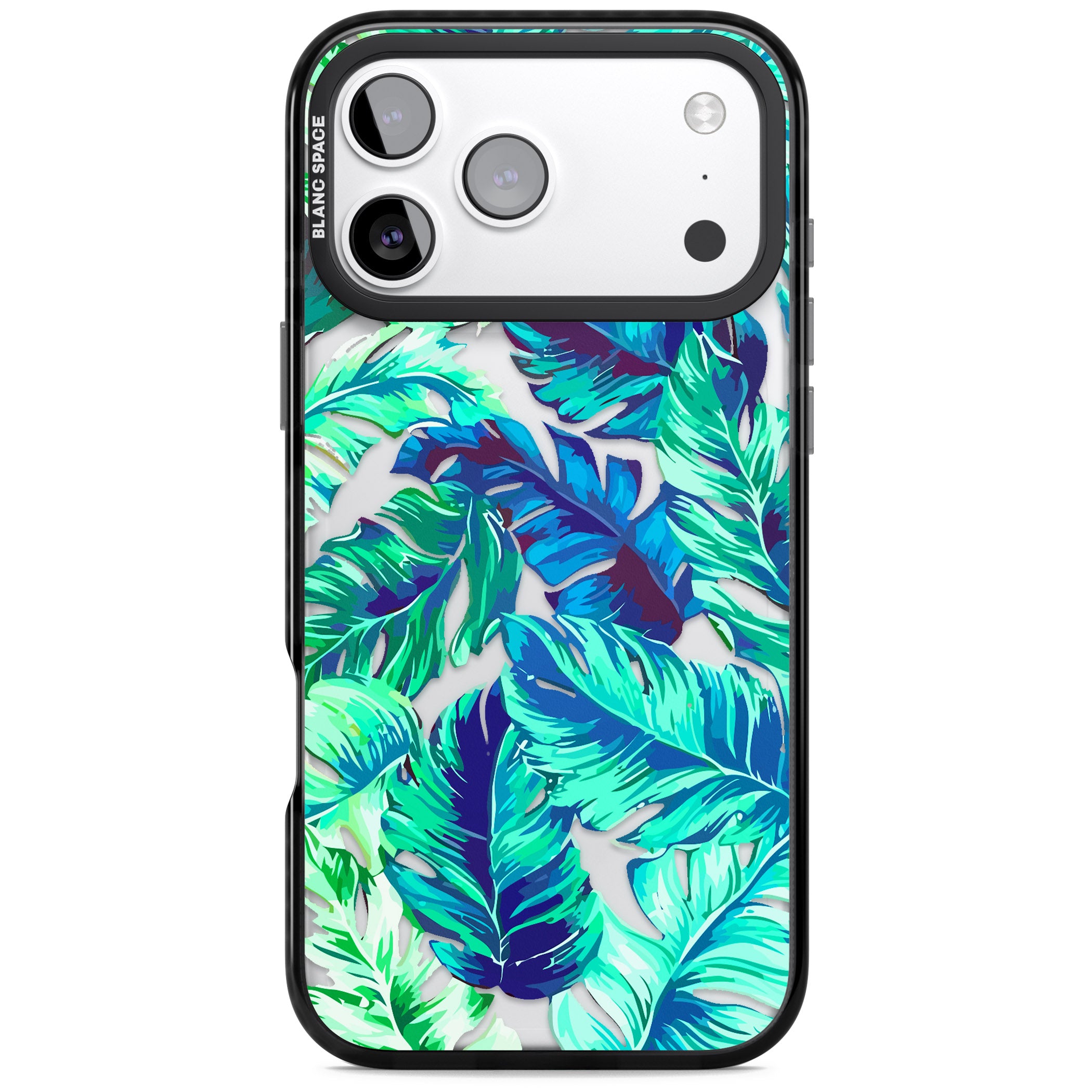 Tropical Palms iPhone 17 Pro Impact Black Phone Case