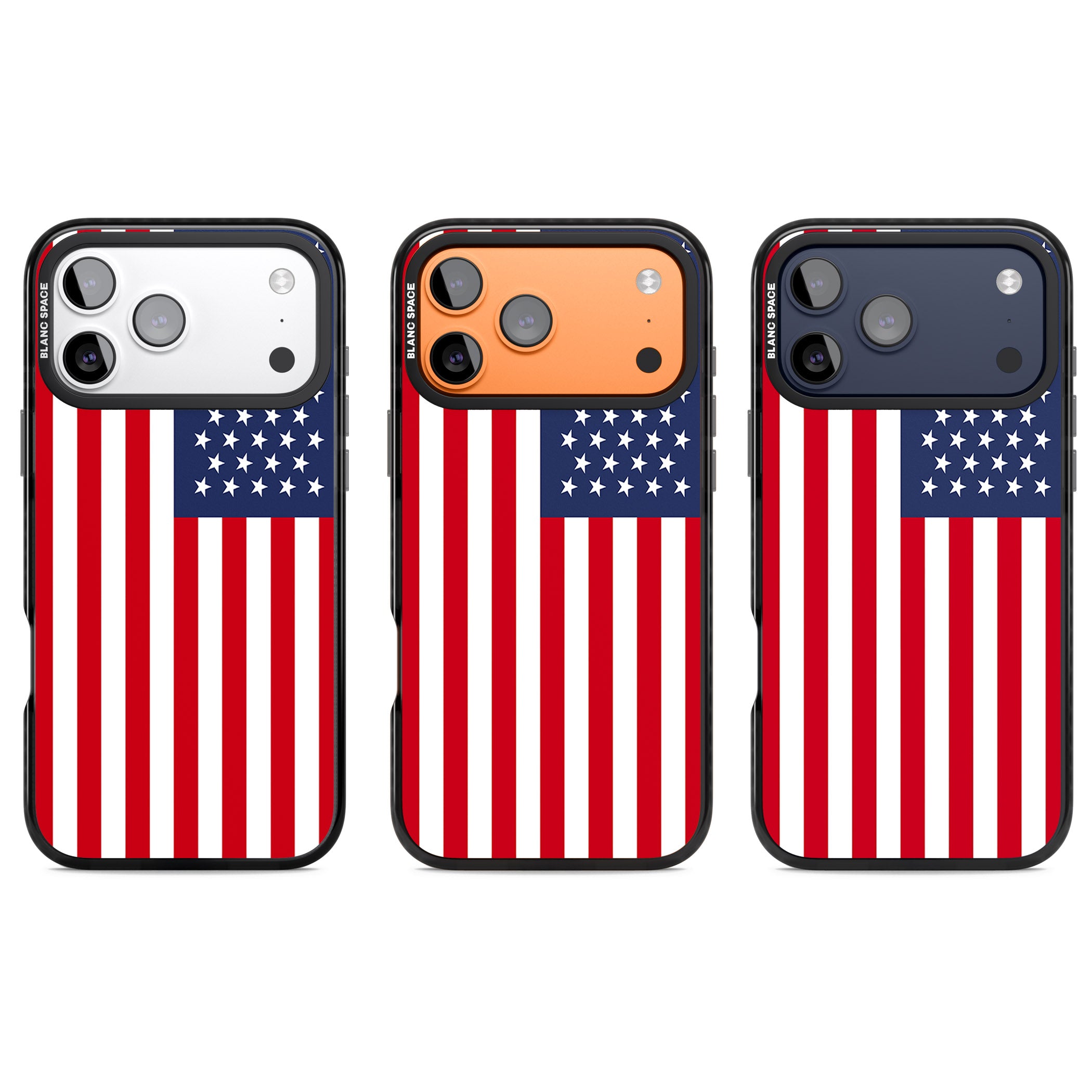 American Flag iPhone 17 Pro Impact Black Phone Case APT Impact Protection