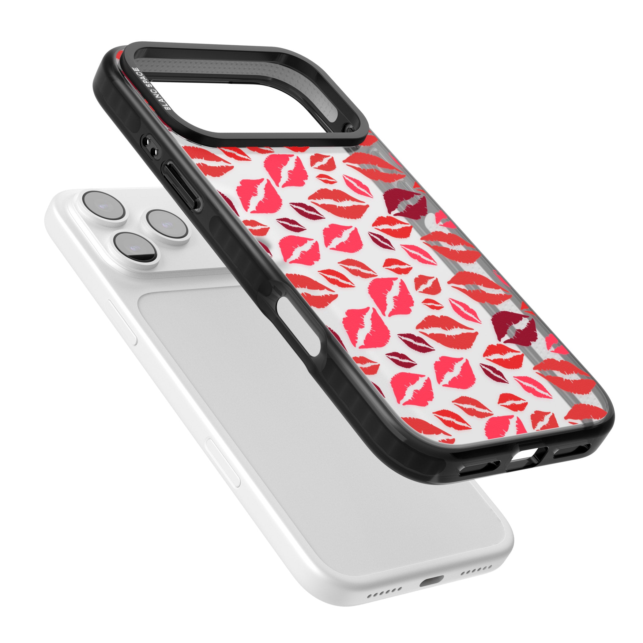 Lips Pattern iPhone 17 Pro Impact Black Phone Case Colours