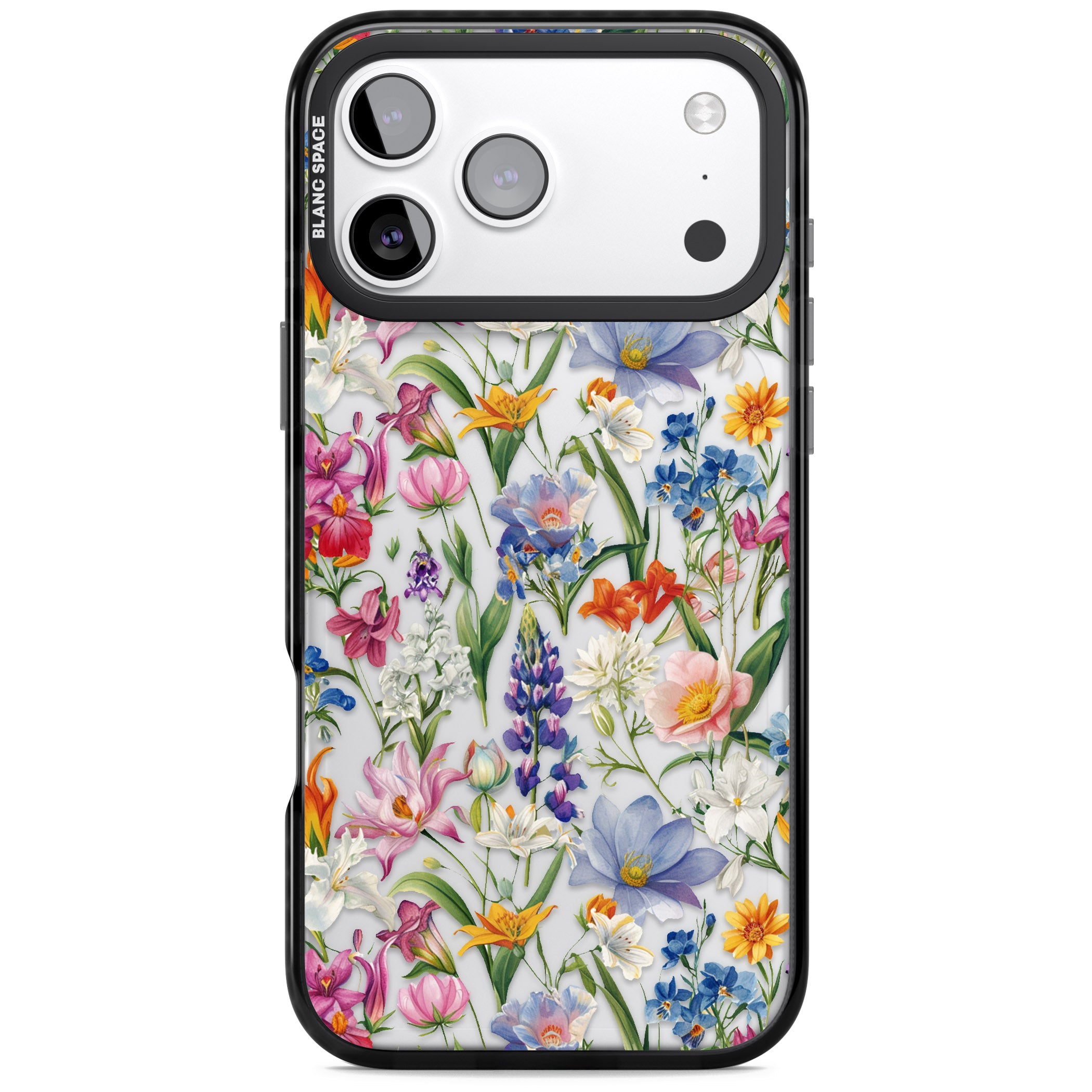 Vintage Wildflowers iPhone 17 Pro Impact Black Phone Case