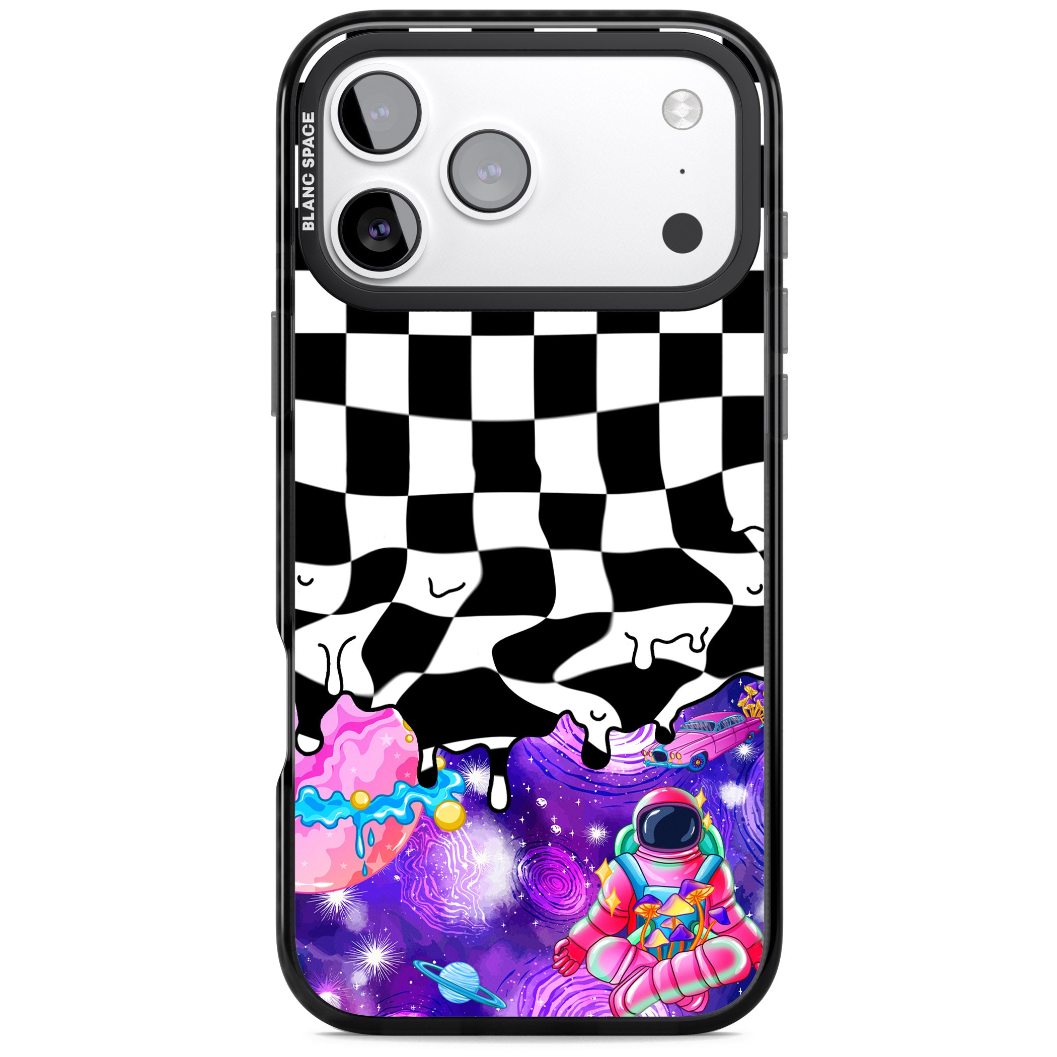 Washed Out iPhone 17 Pro Impact Black Phone Case