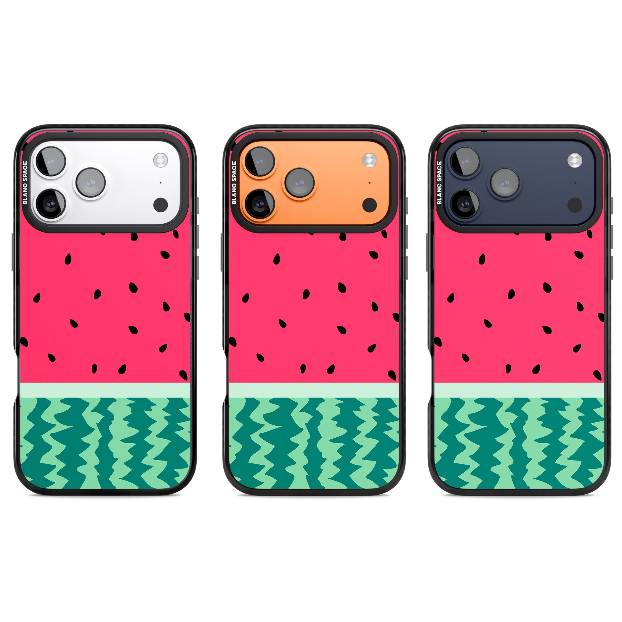 Full Watermelon iPhone 17 Pro Impact Black Phone Case APT Impact Protection