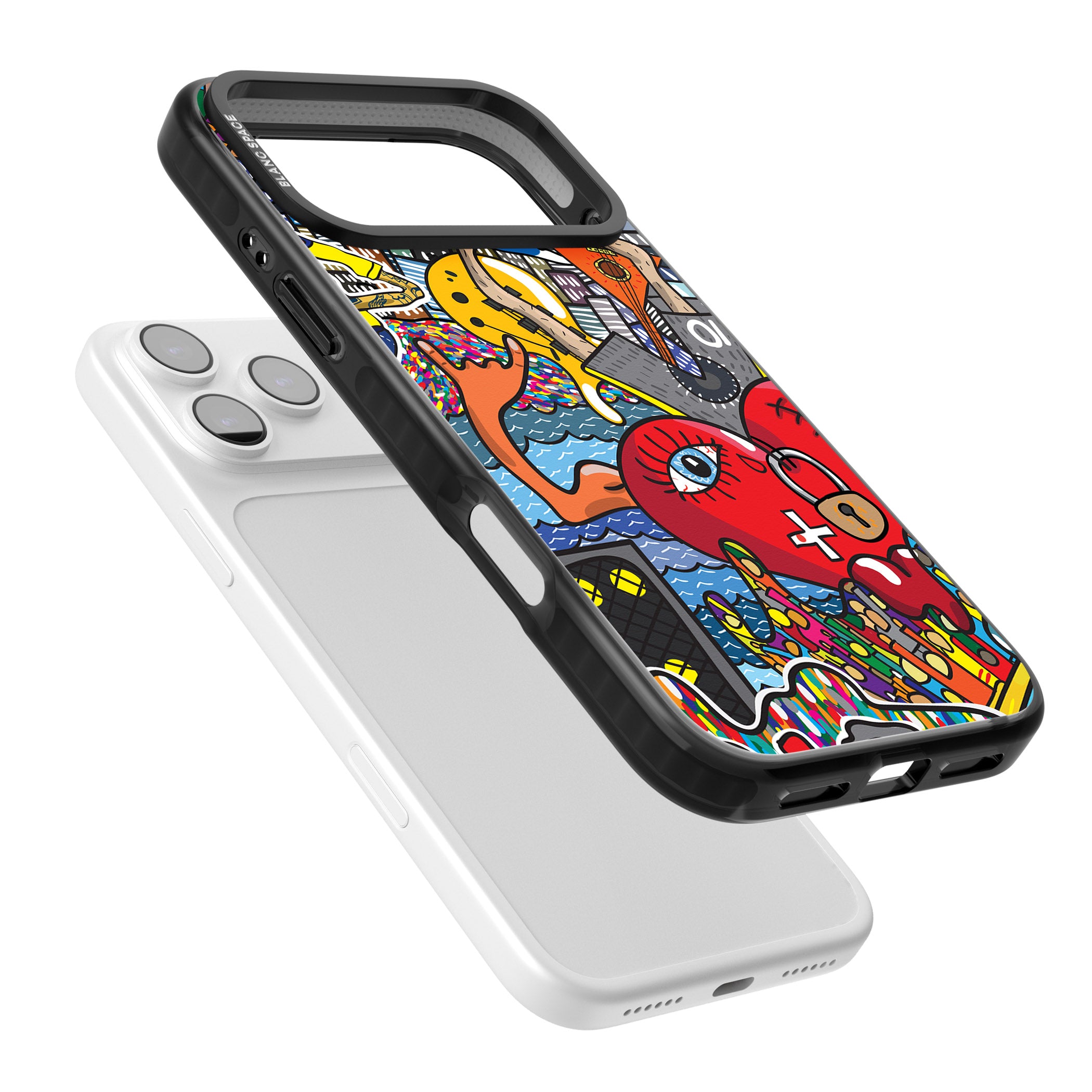 Crowd Tsunami iPhone 17 Pro Impact Black Phone Case Colours