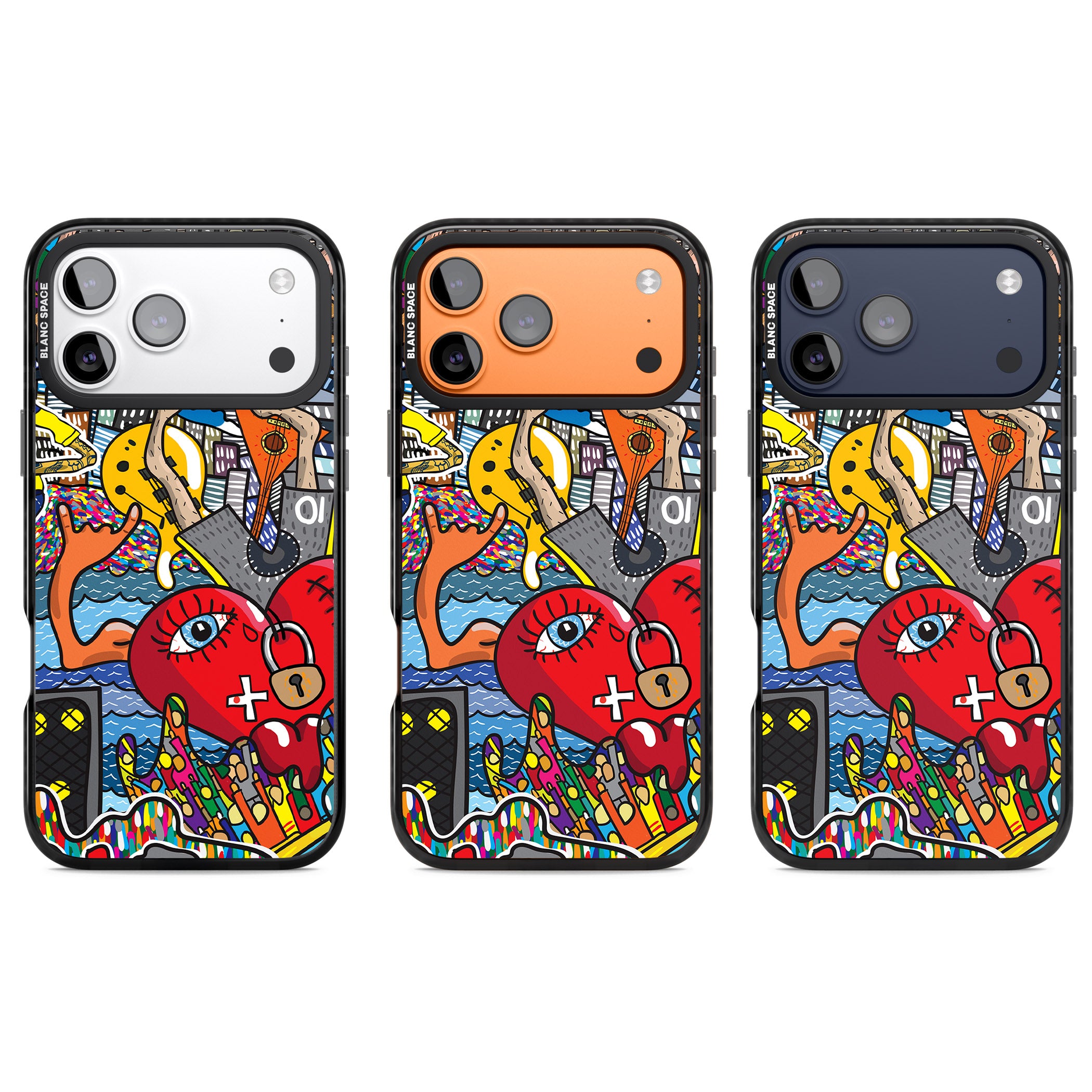 Crowd Tsunami iPhone 17 Pro Impact Black Phone Case APT Impact Protection