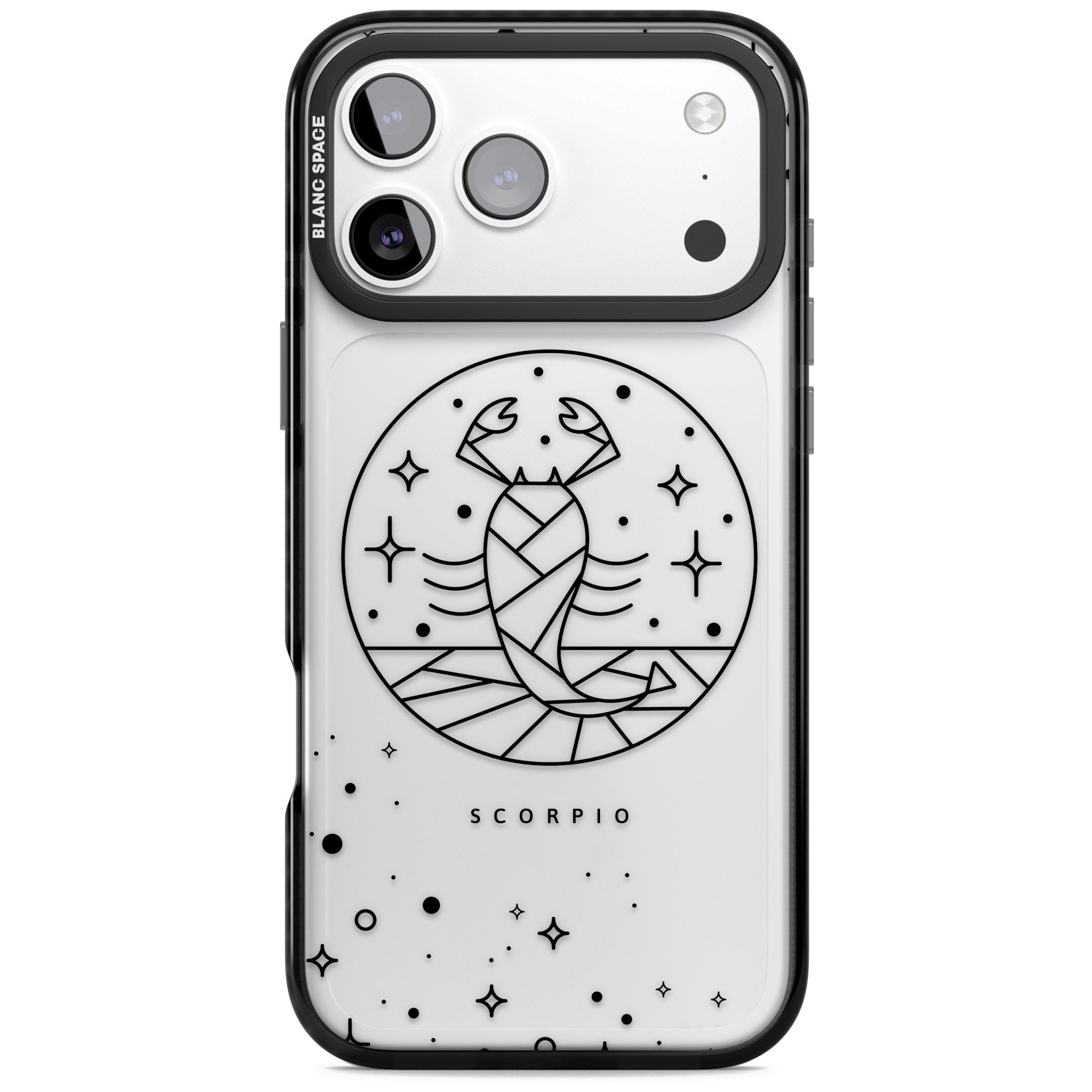 Scorpio Emblem Cosmic Design iPhone 17 Pro Impact Black Phone Case