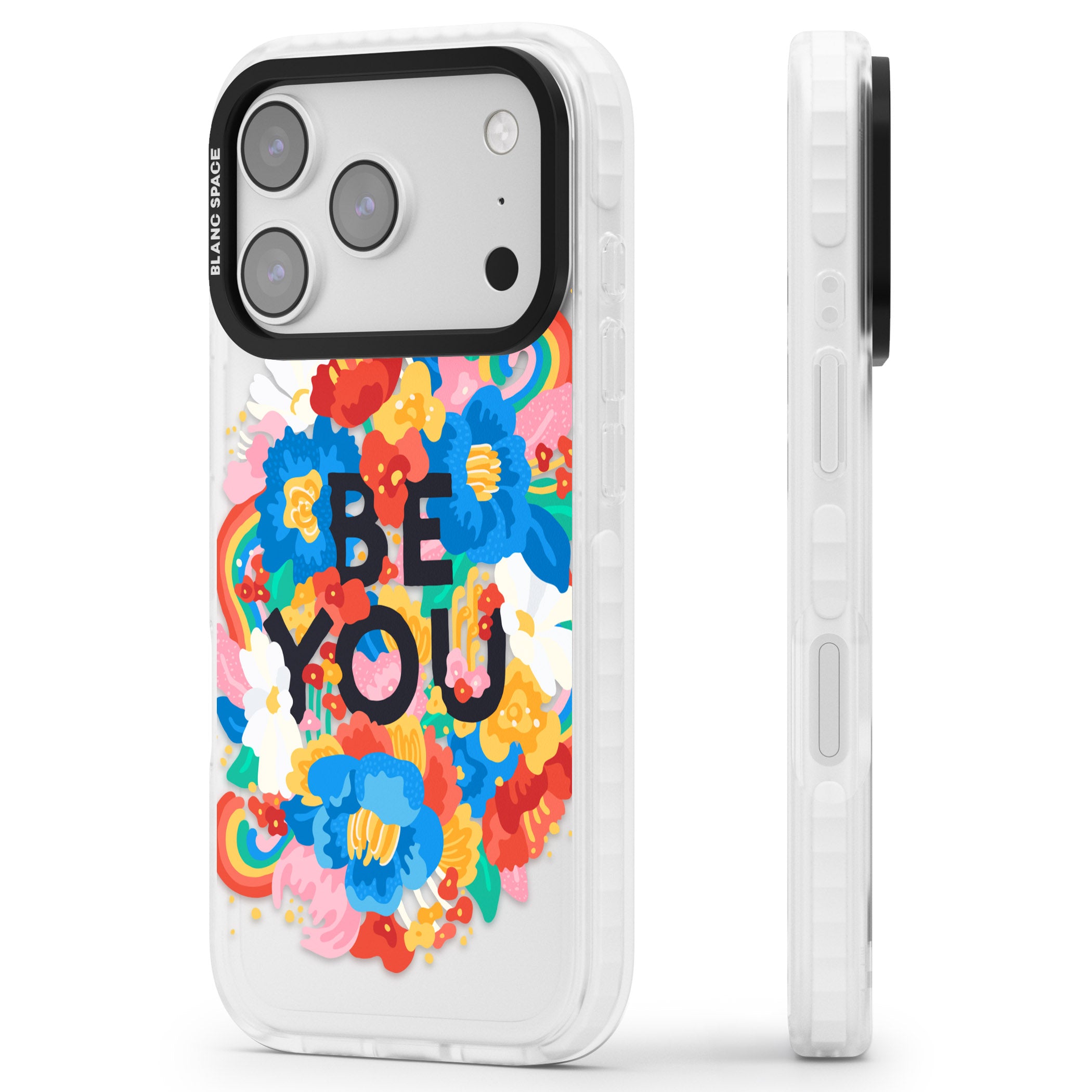 Be You iPhone 17 Pro Impact Clear Phone Case Side Profile