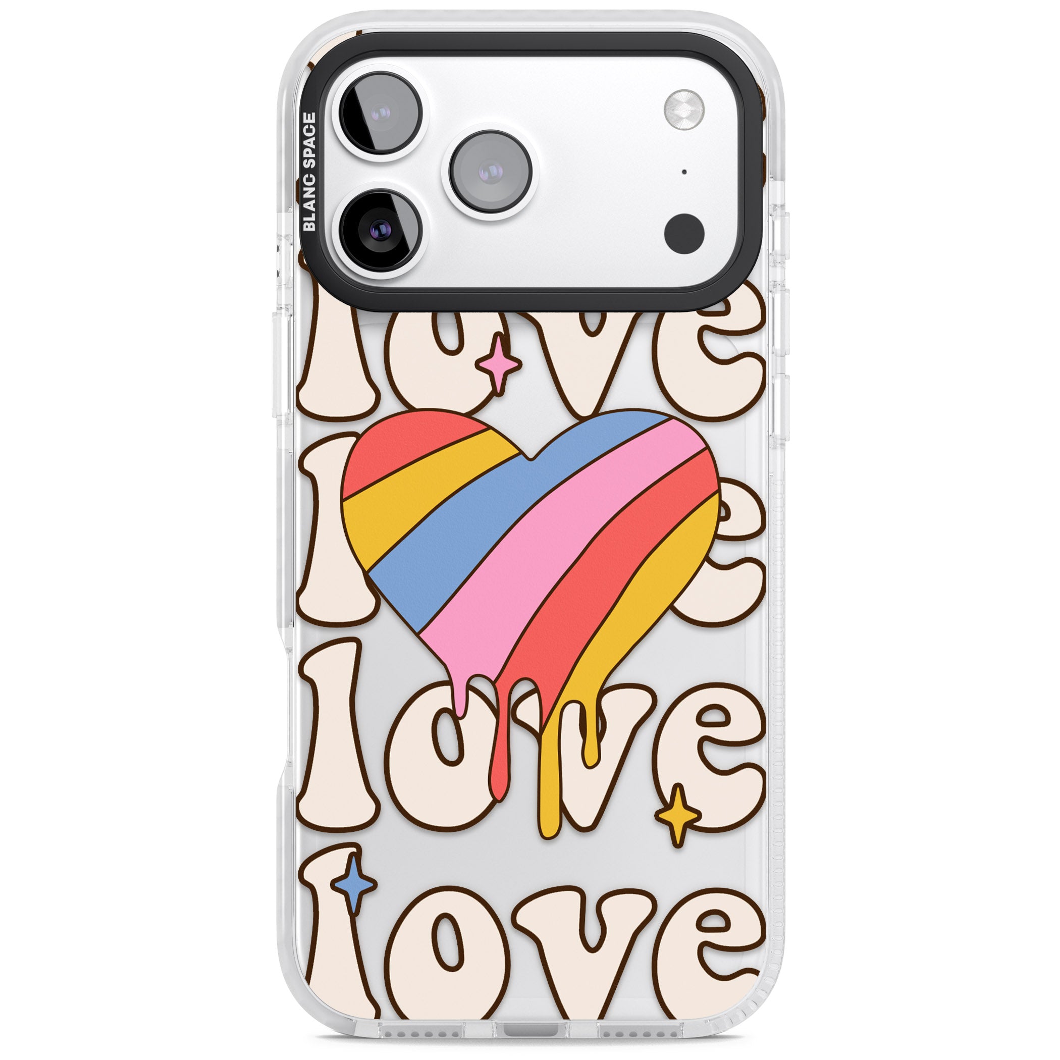 Groovy Love iPhone 17 Pro Impact Clear Phone Case
