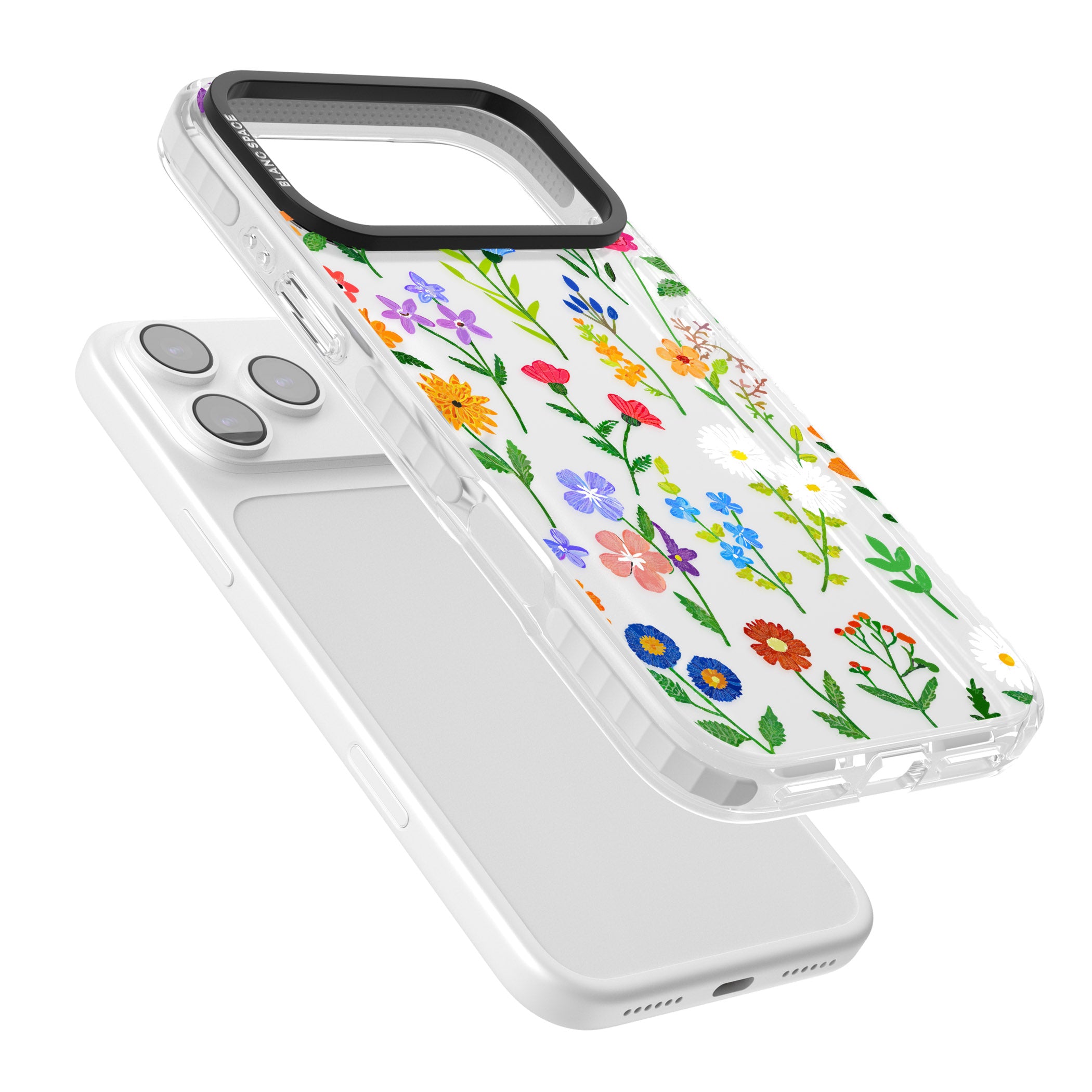 Wildflower Garden iPhone 17 Pro Impact Clear Phone Case Colours