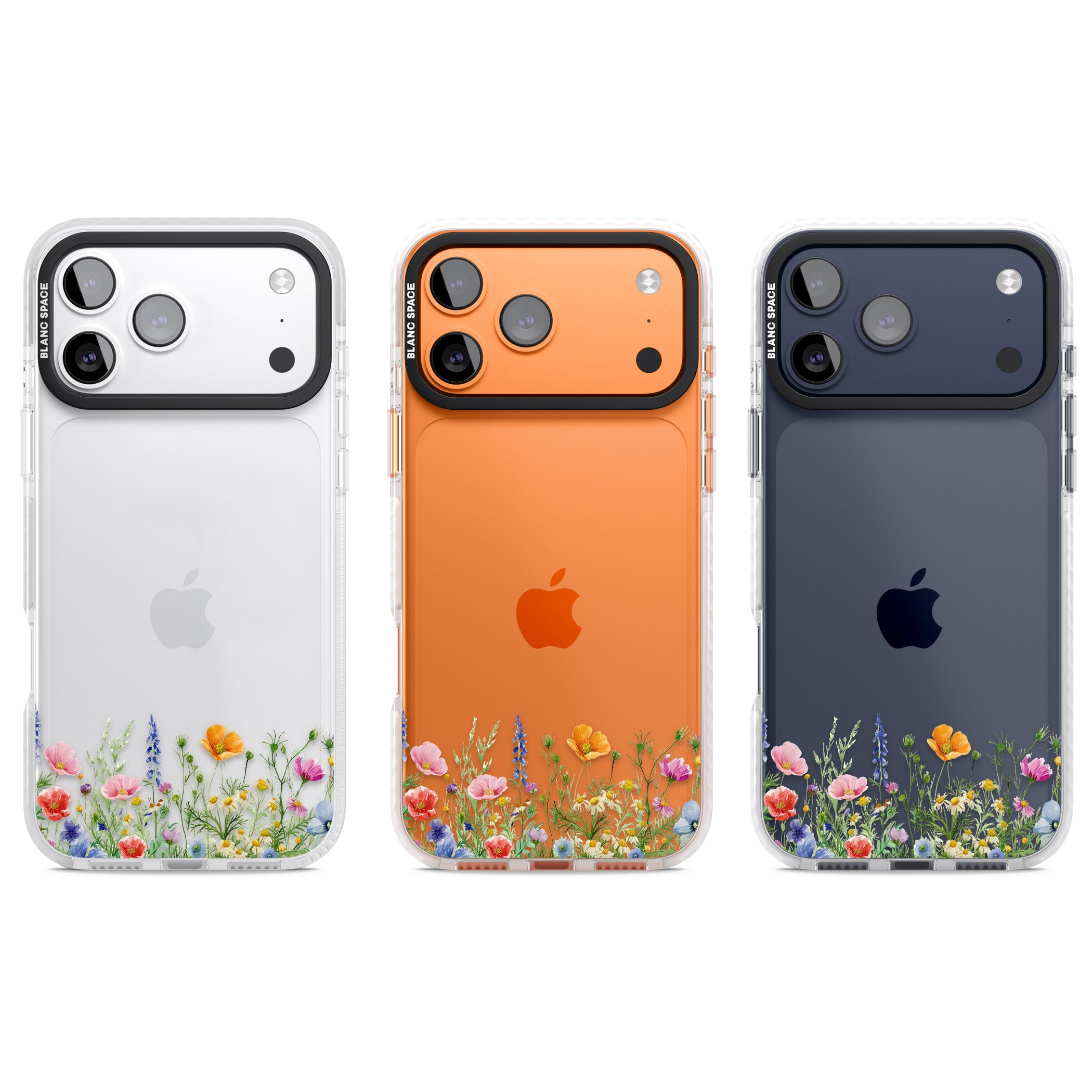 Minimal Wildflowers iPhone 17 Pro Impact Clear Phone Case APT Impact Protection