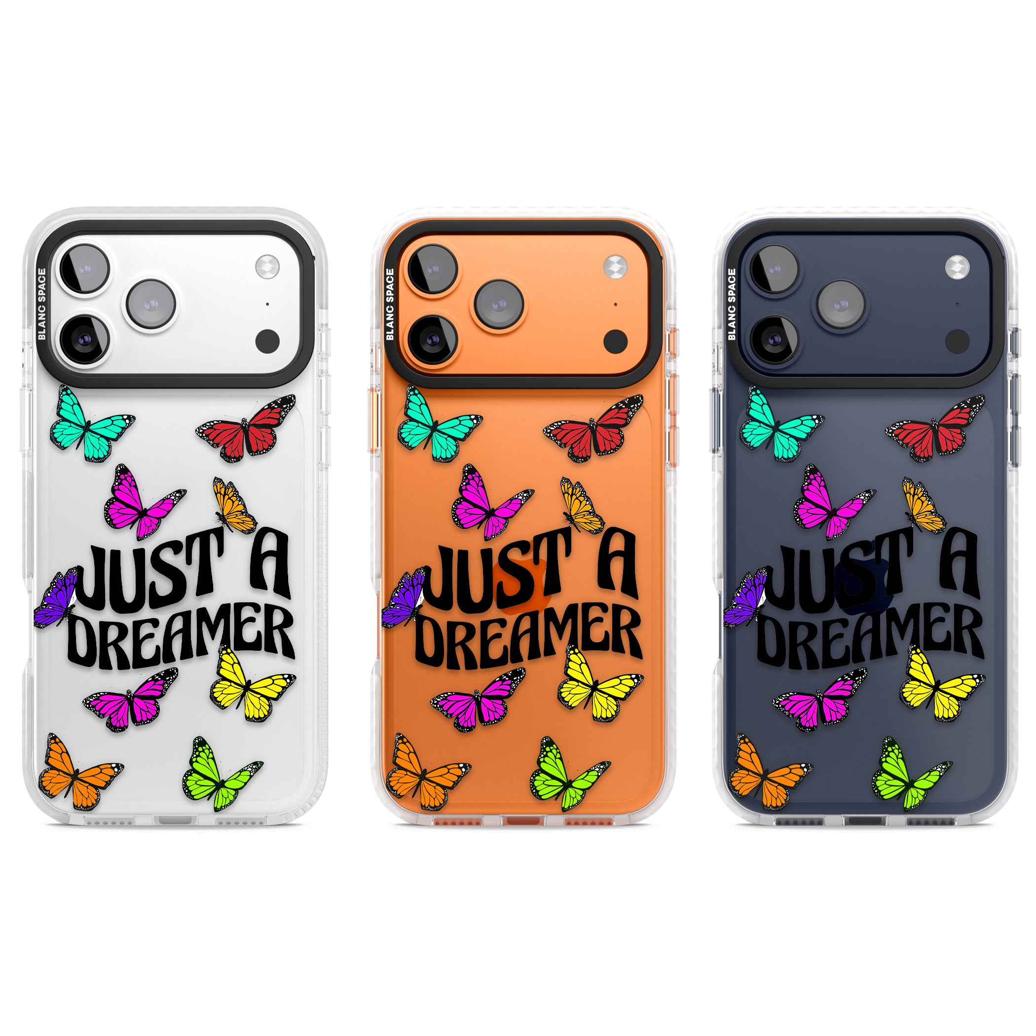 Just A Dreamer Butterfly iPhone 17 Pro Impact Clear Phone Case APT Impact Protection