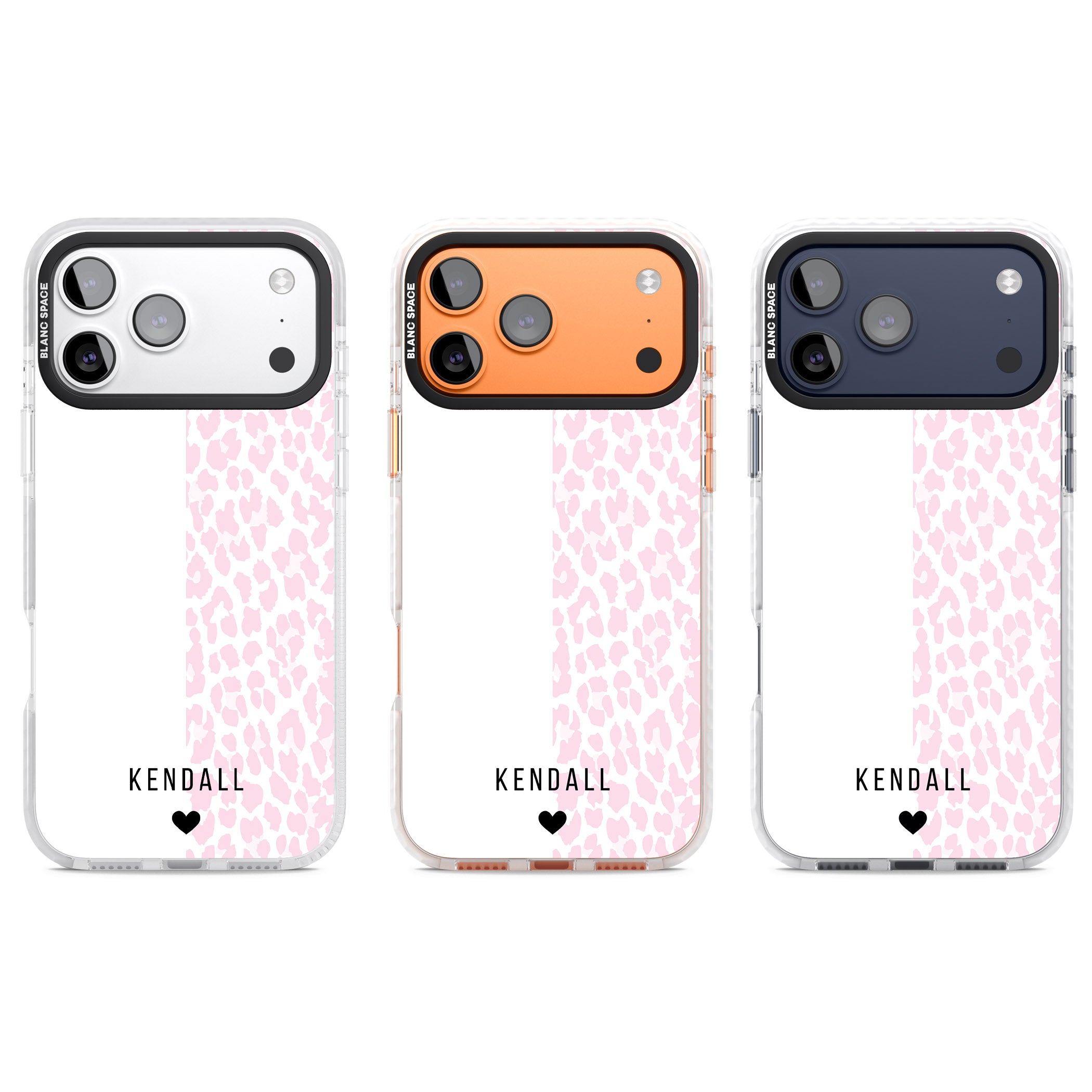 Personalised Pink Leopard iPhone 17 Pro Impact Clear Phone Case APT Impact Protection
