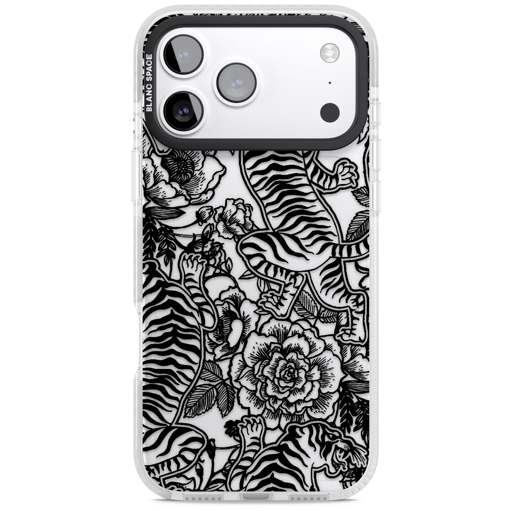 Personalised Chinese Tiger Pattern iPhone 17 Pro Impact Clear Phone Case