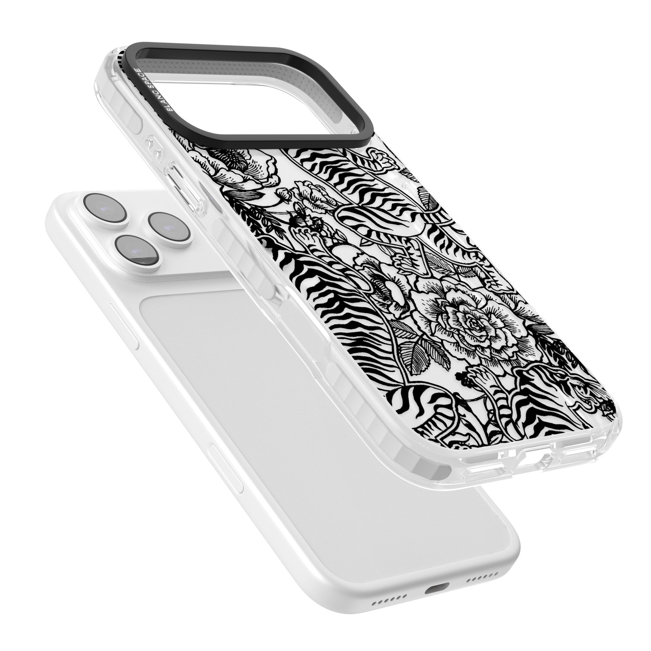 Personalised Chinese Tiger Pattern iPhone 17 Pro Max Impact Clear Phone Case Colours