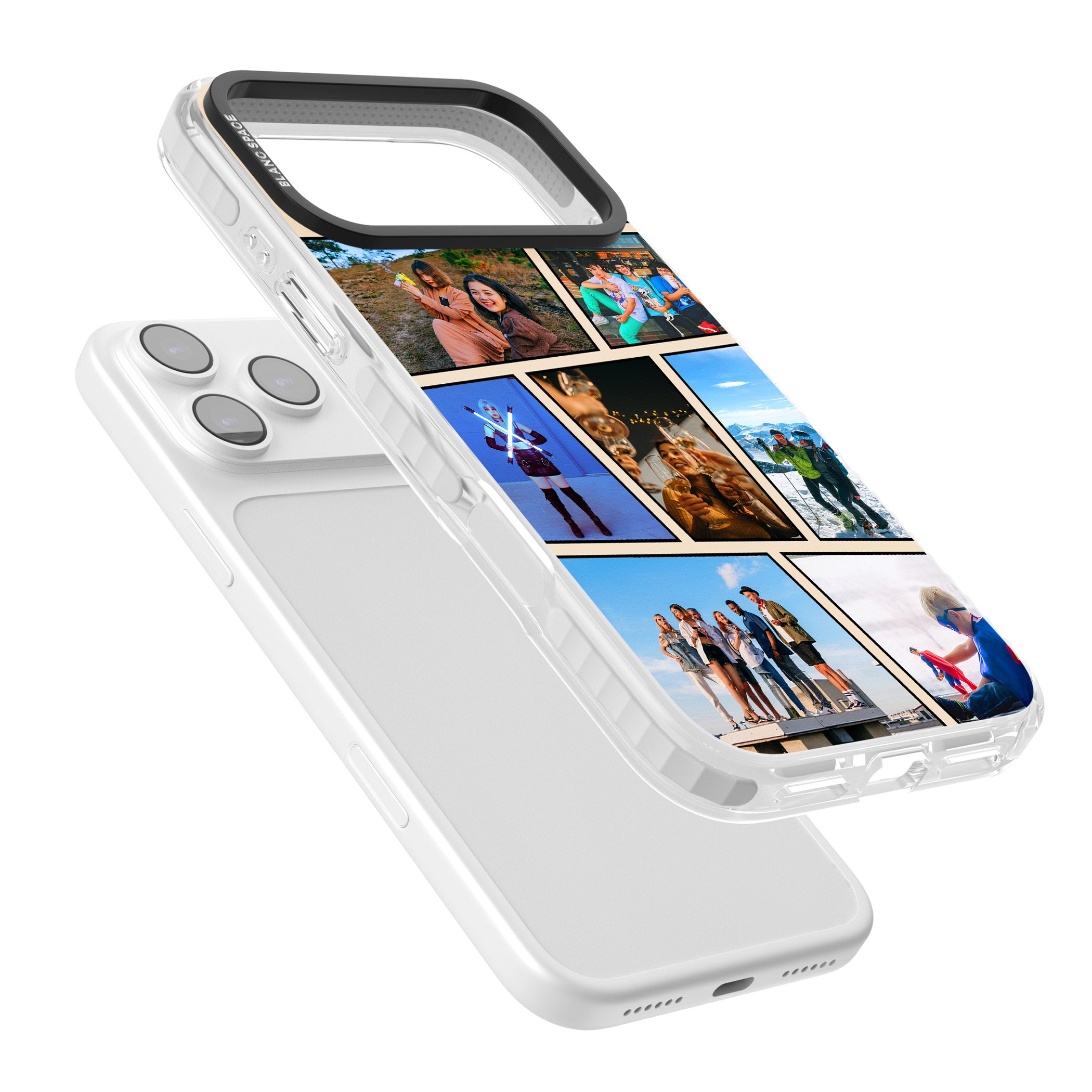 Personalised Comic Strip Photo iPhone 17 Pro Impact Clear Phone Case Colours