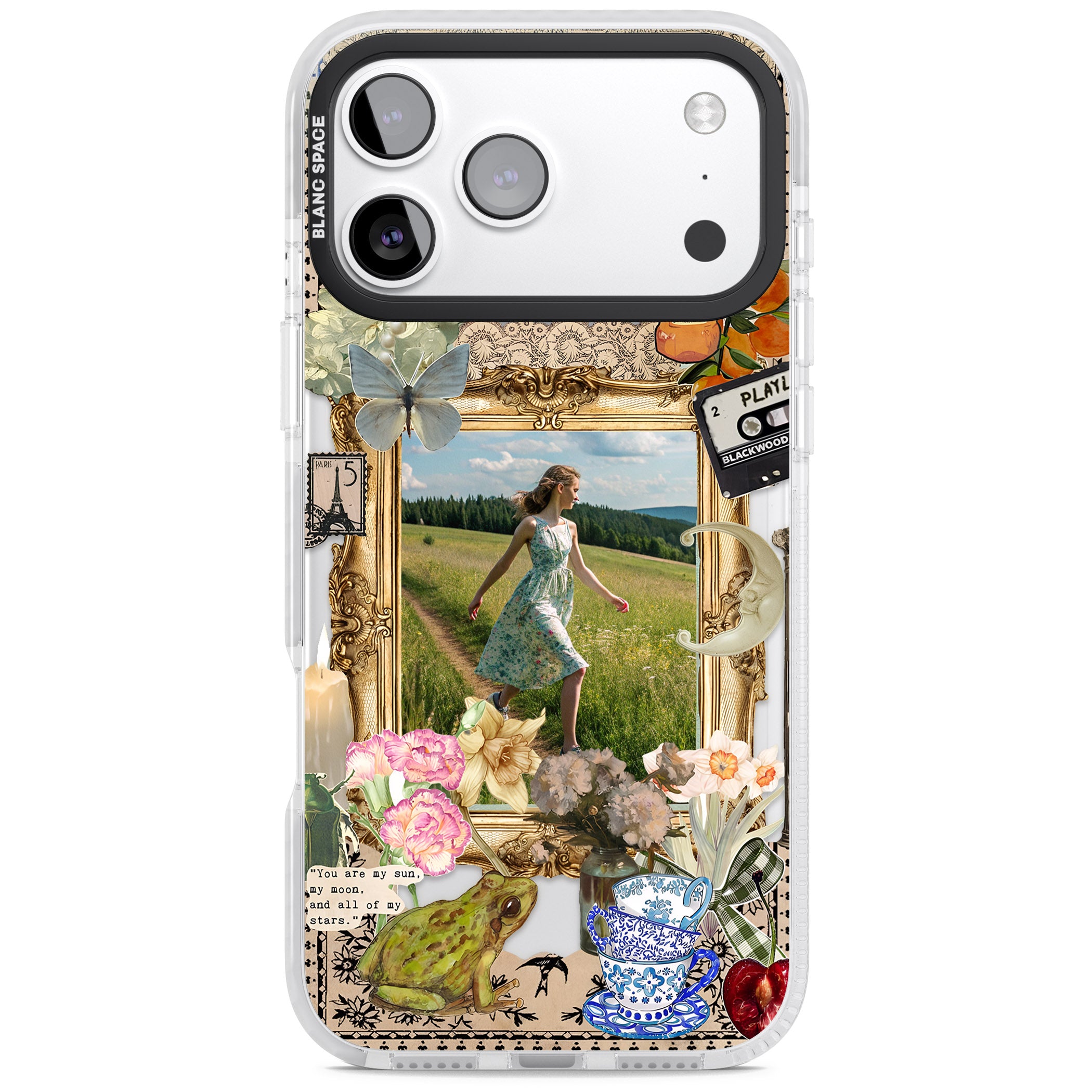 Personalised Country Collage Frame iPhone 17 Pro Impact Clear Phone Case