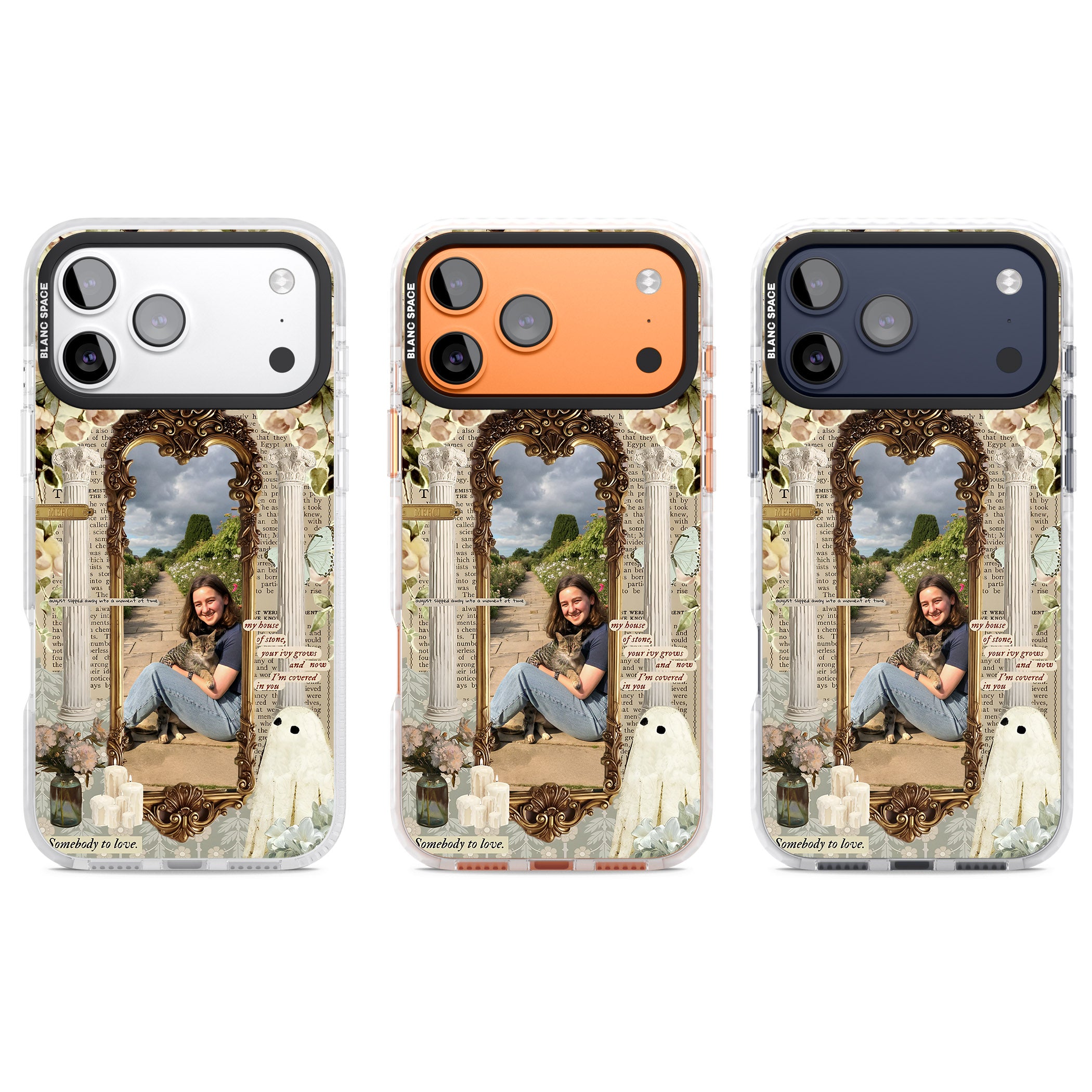 Personalised Soft Vintage Frame iPhone 17 Pro Impact Clear Phone Case APT Impact Protection