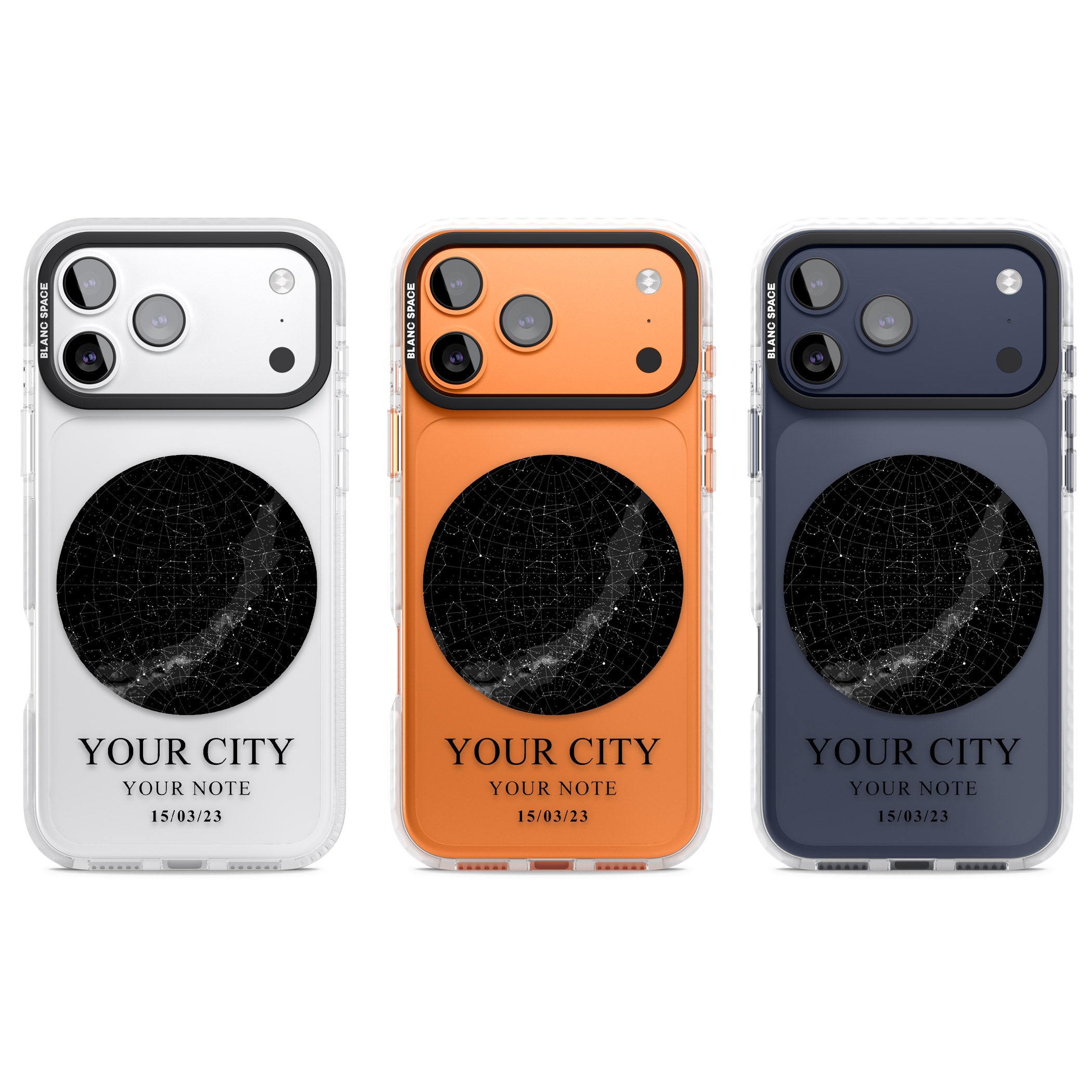 Personalised Star Map iPhone 17 Pro Impact Clear Phone Case APT Impact Protection