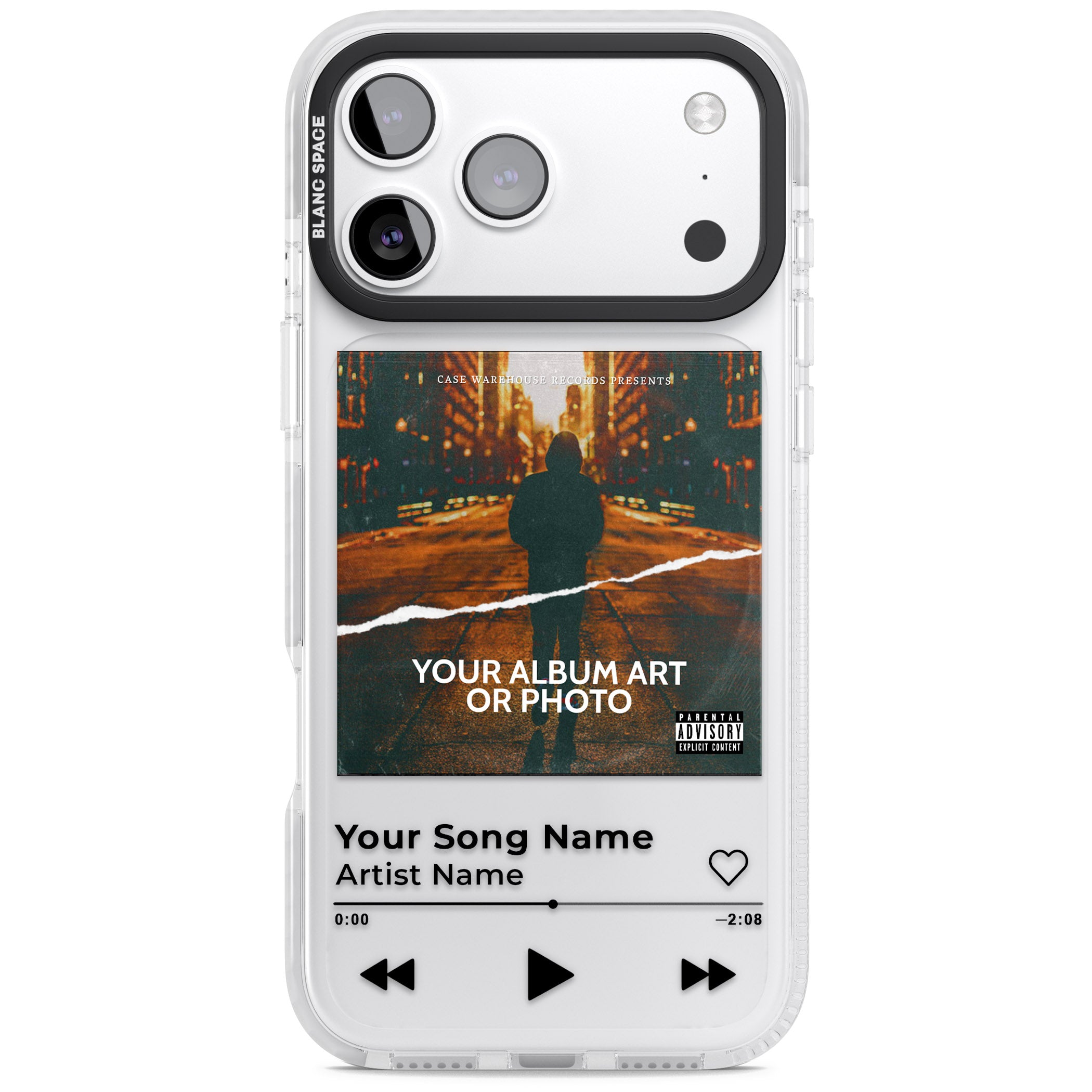 Personalised Album Art iPhone 17 Pro Impact Clear Phone Case