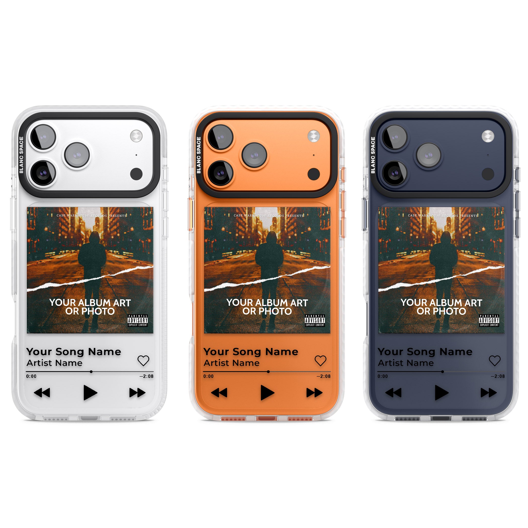 Personalised Album Art iPhone 17 Pro Impact Clear Phone Case APT Impact Protection