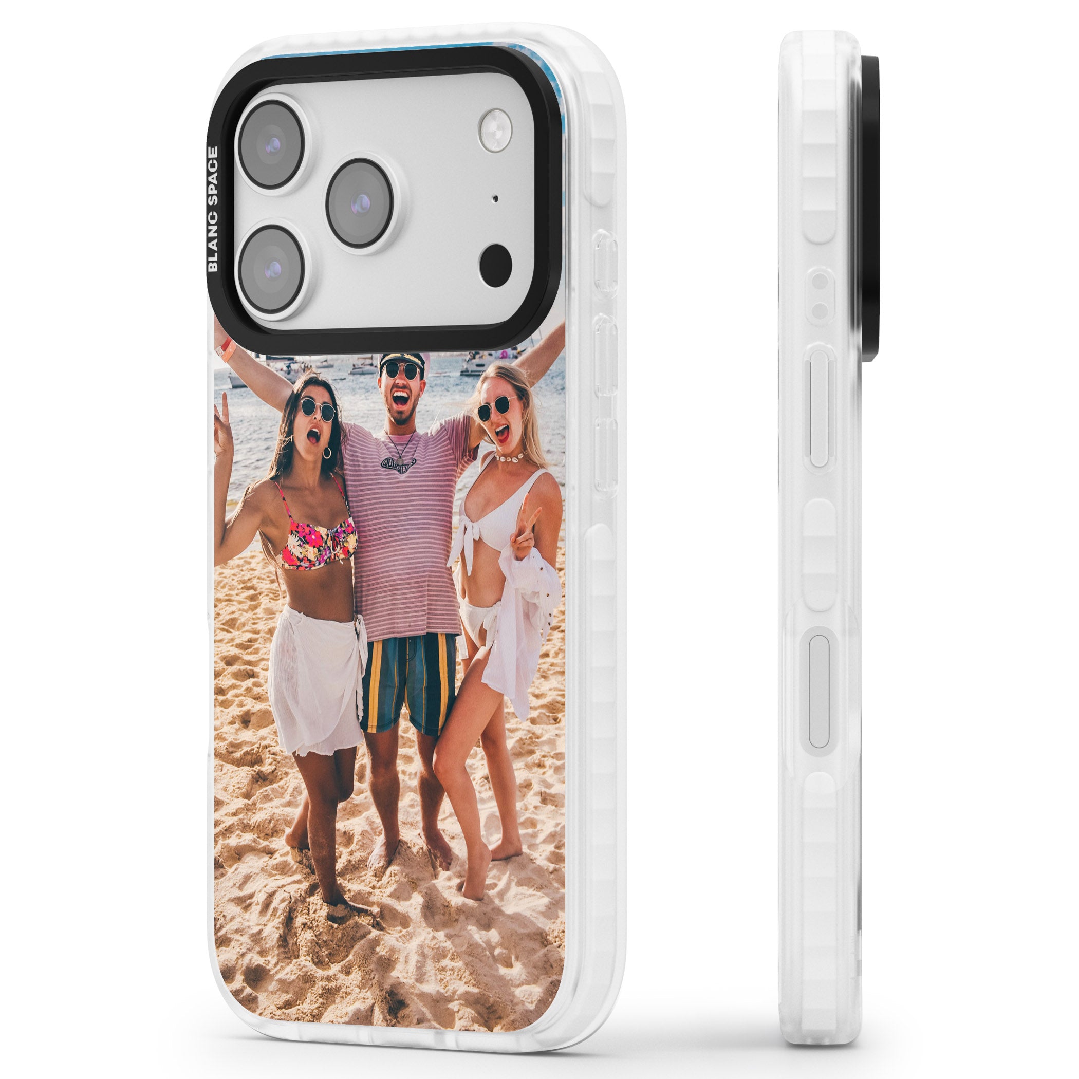 Personalised Photo iPhone 17 Pro Impact Clear Phone Case Side Profile