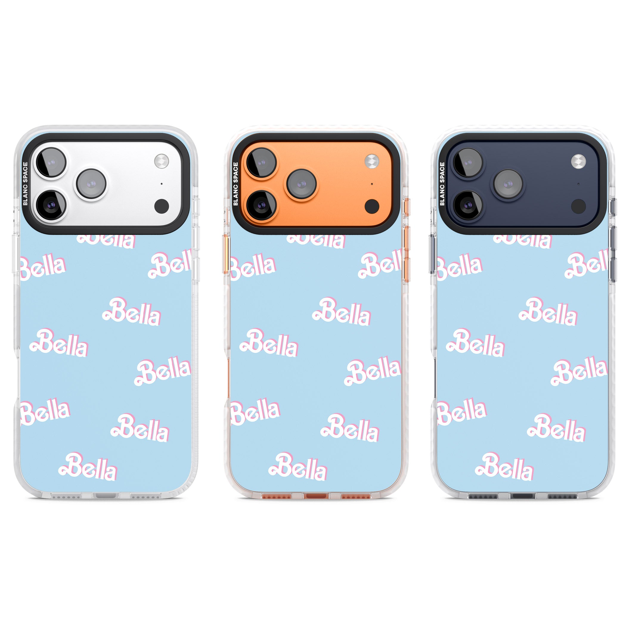 Personalised Cute Name Pattern iPhone 17 Pro Impact Clear Phone Case APT Impact Protection