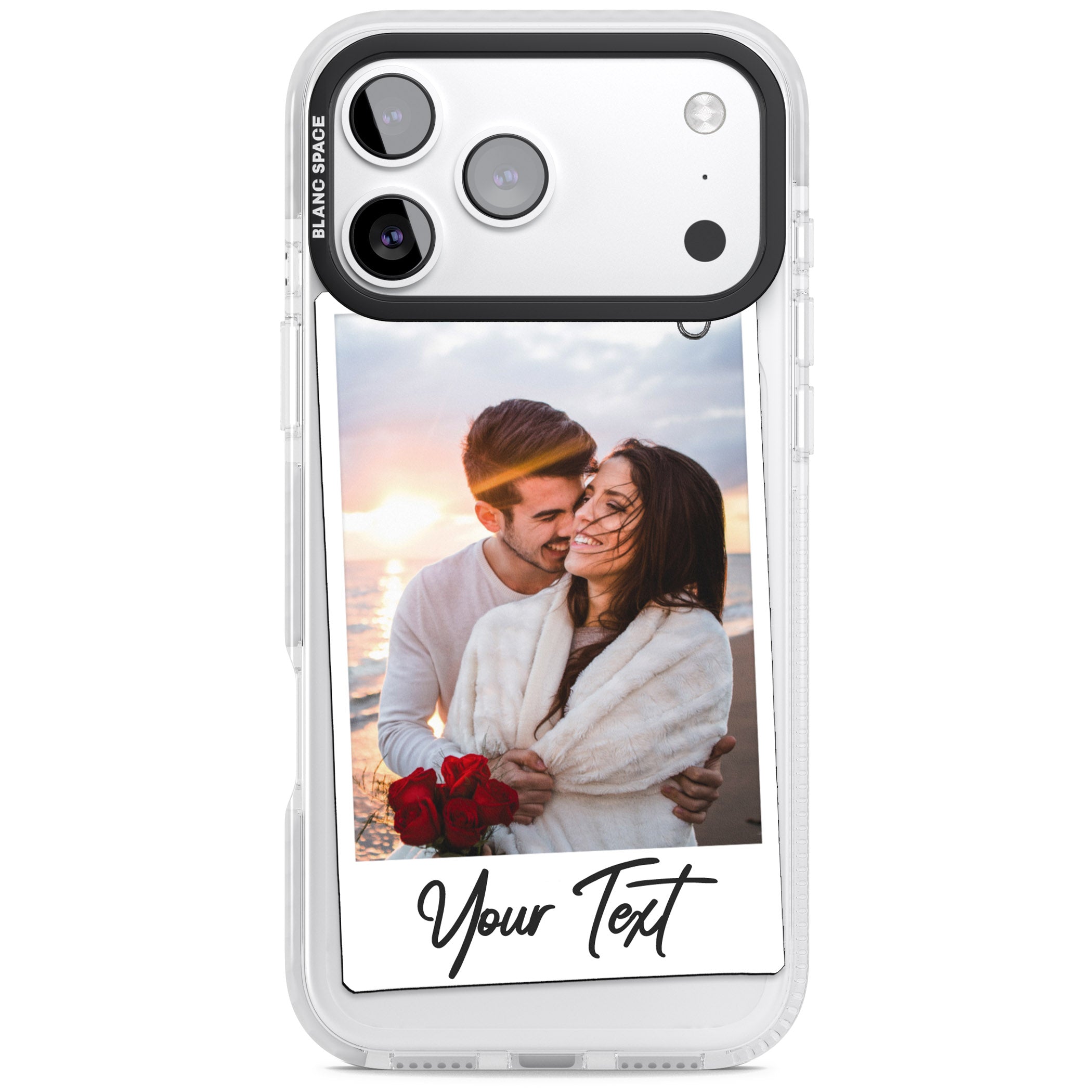Personalised Instant Camera Photo iPhone 17 Pro Impact Clear Phone Case