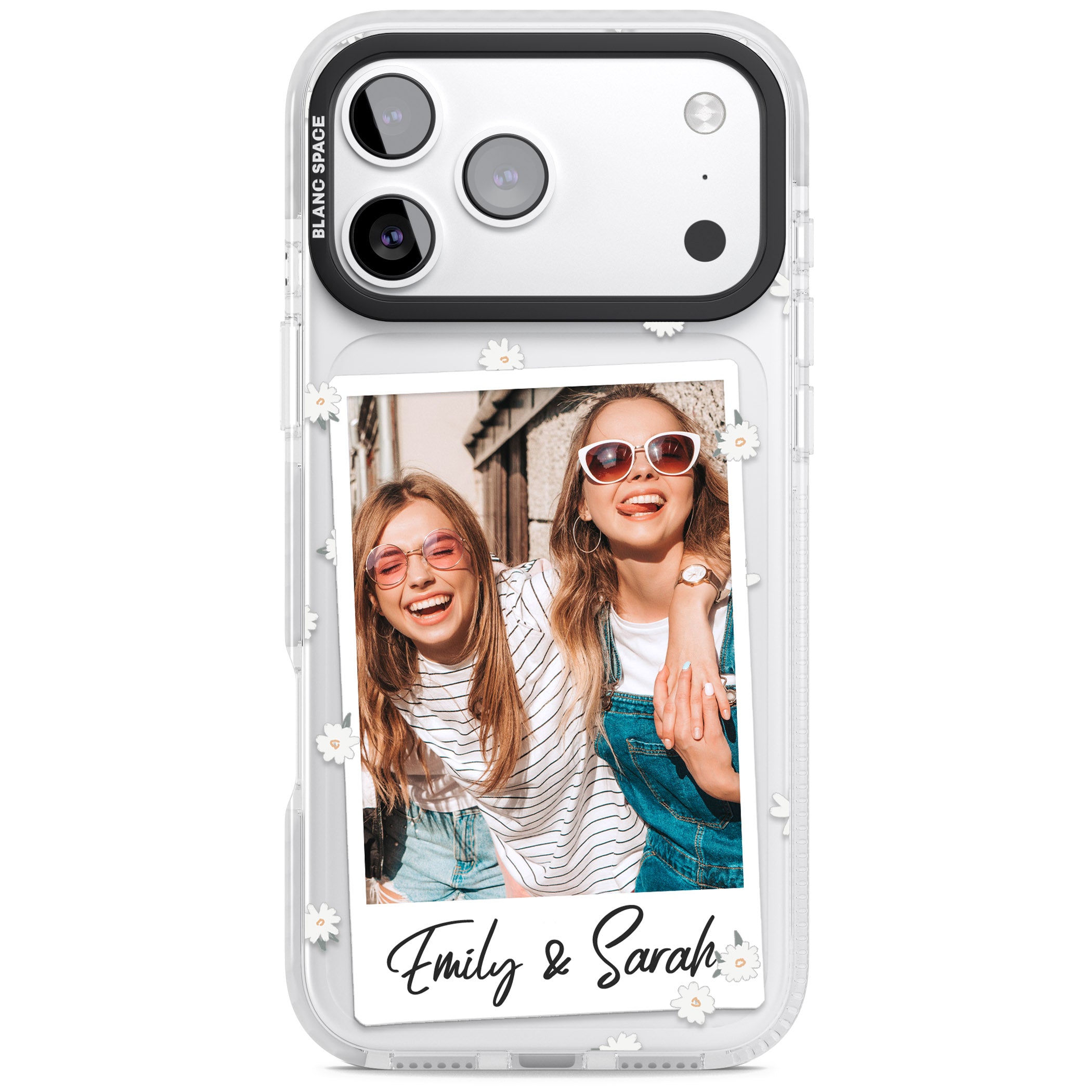 Personalised Daisy Instant Photo iPhone 17 Pro Impact Clear Phone Case