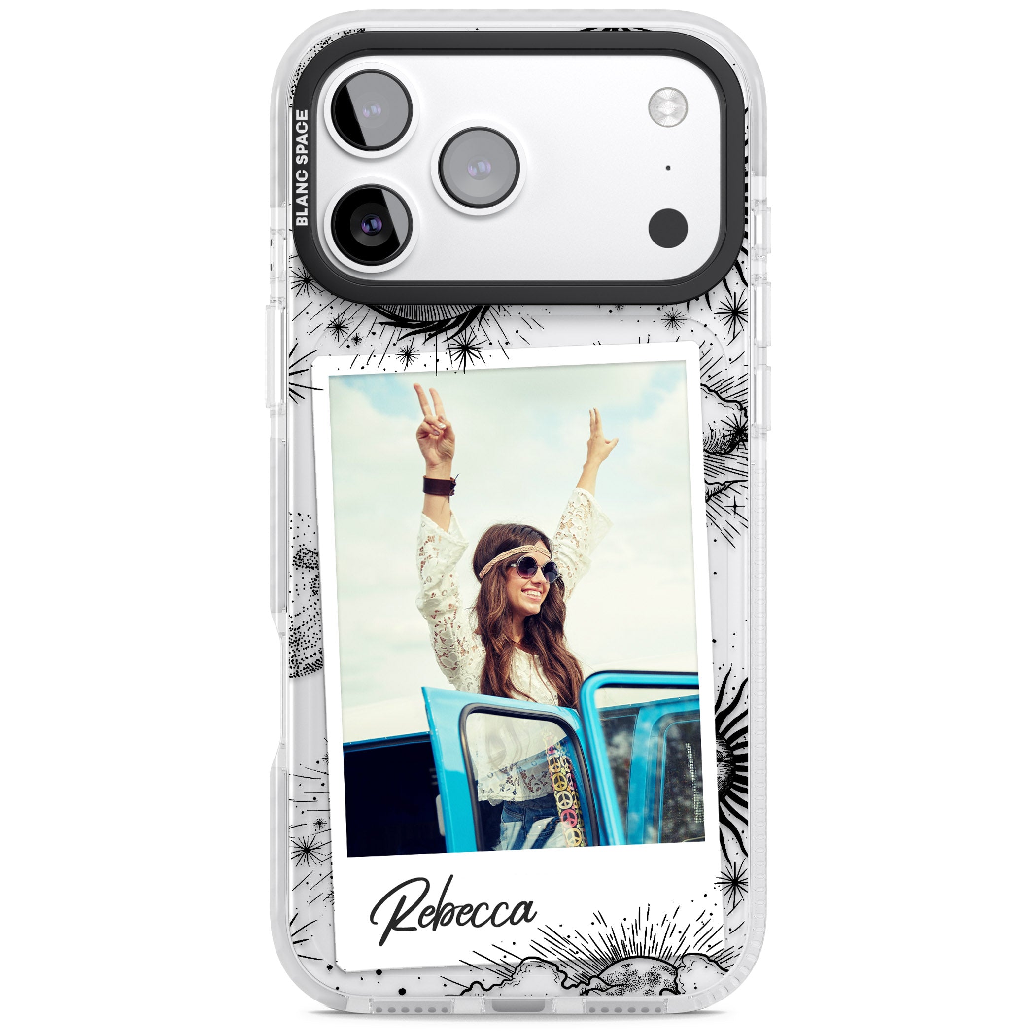 Personalised Astrology Instant Photo iPhone 17 Pro Impact Clear Phone Case