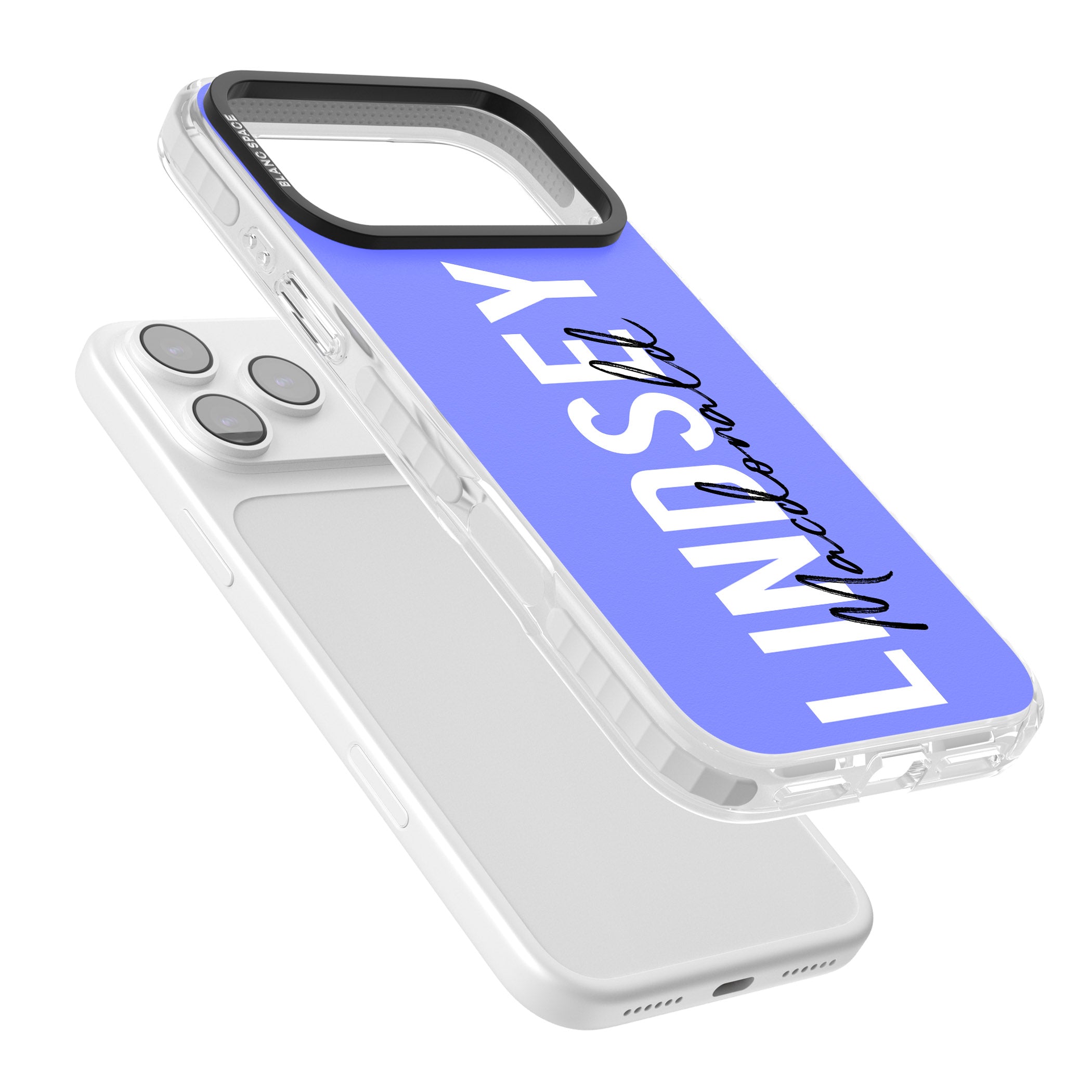 Personalised Bold Name: Purple iPhone 17 Pro Impact Clear Phone Case Colours