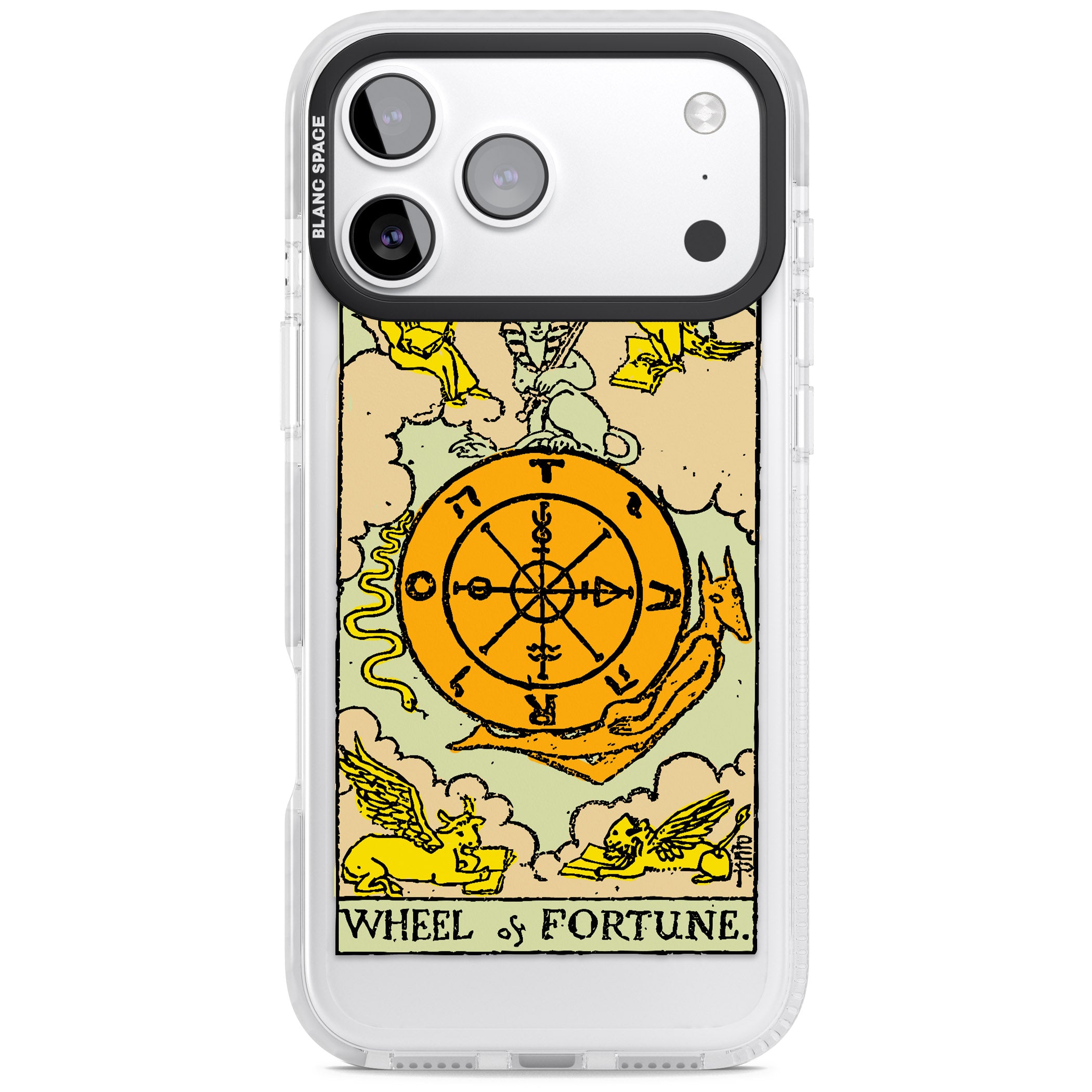 Personalised Wheel Of Fortune Tarot Card (Color) iPhone 17 Pro Impact Clear Phone Case