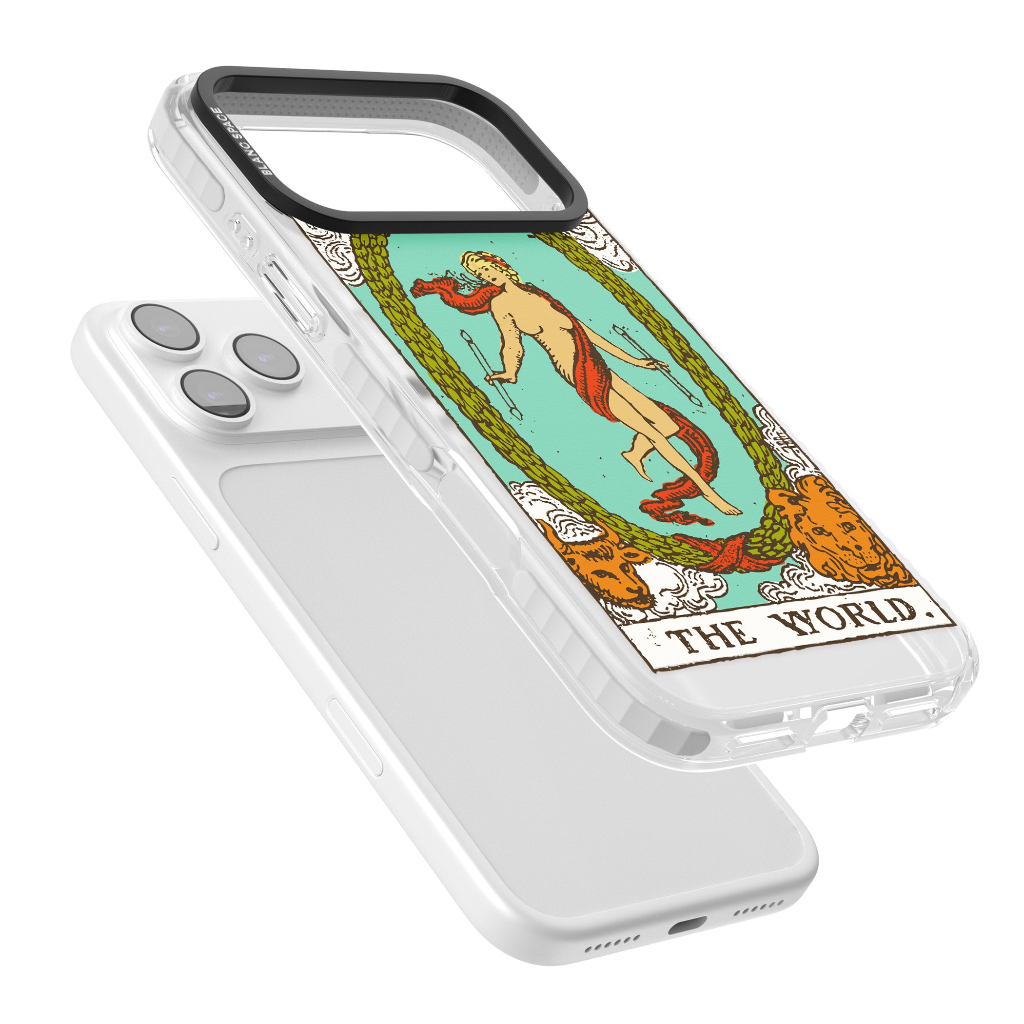 Personalised The World Tarot Card (Color) iPhone 17 Pro Impact Clear Phone Case Colours