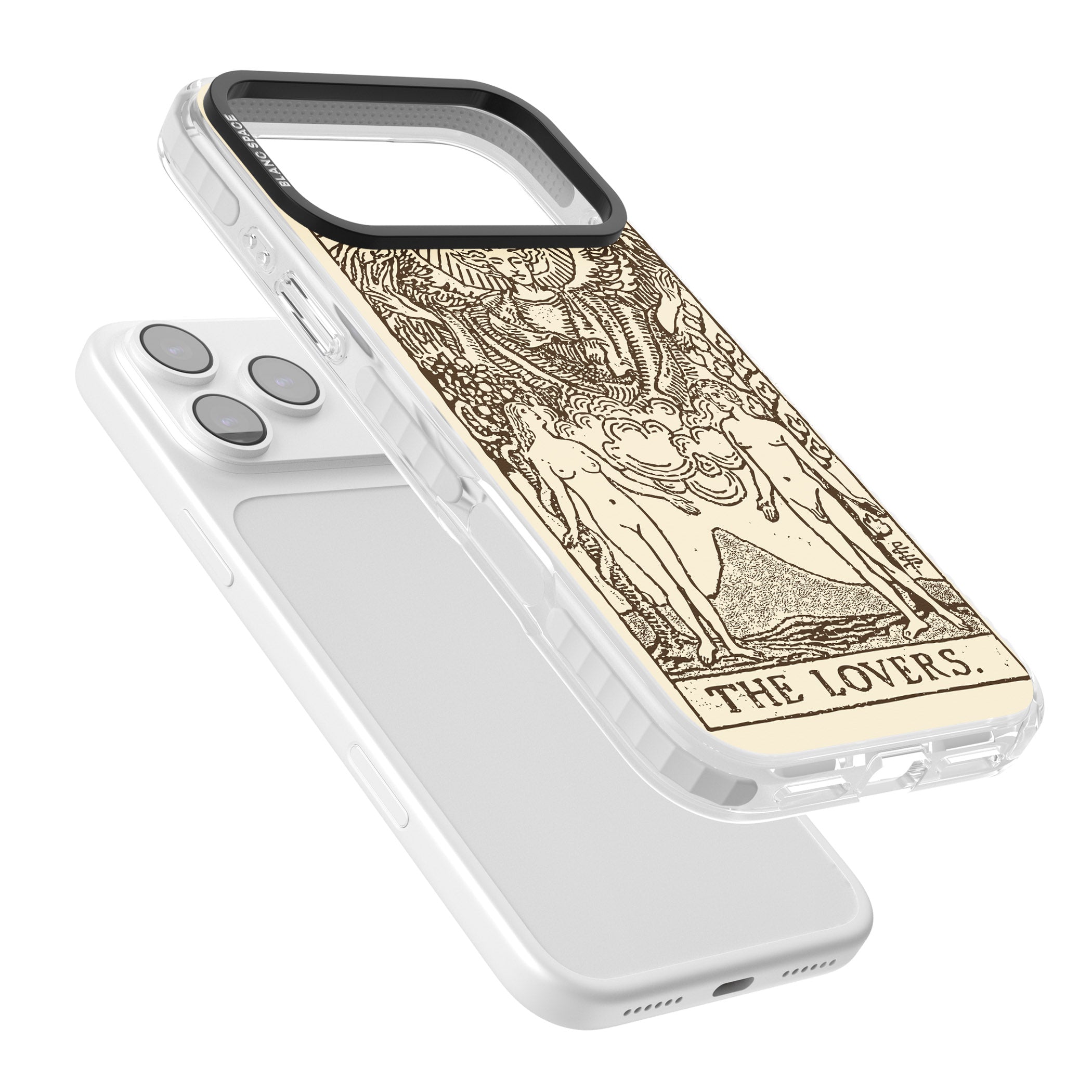 Personalised The Lovers Tarot Card (Cream) iPhone 17 Pro Impact Clear Phone Case Colours