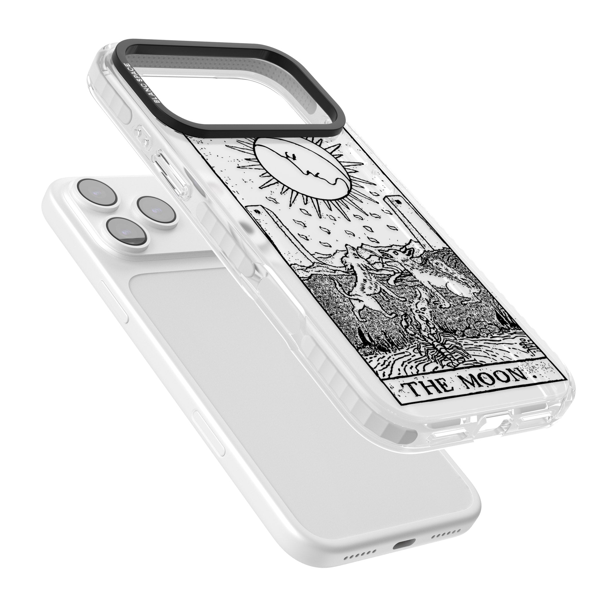 Personalised The Moon Tarot Card (Clear) iPhone 17 Pro Impact Clear Phone Case Colours