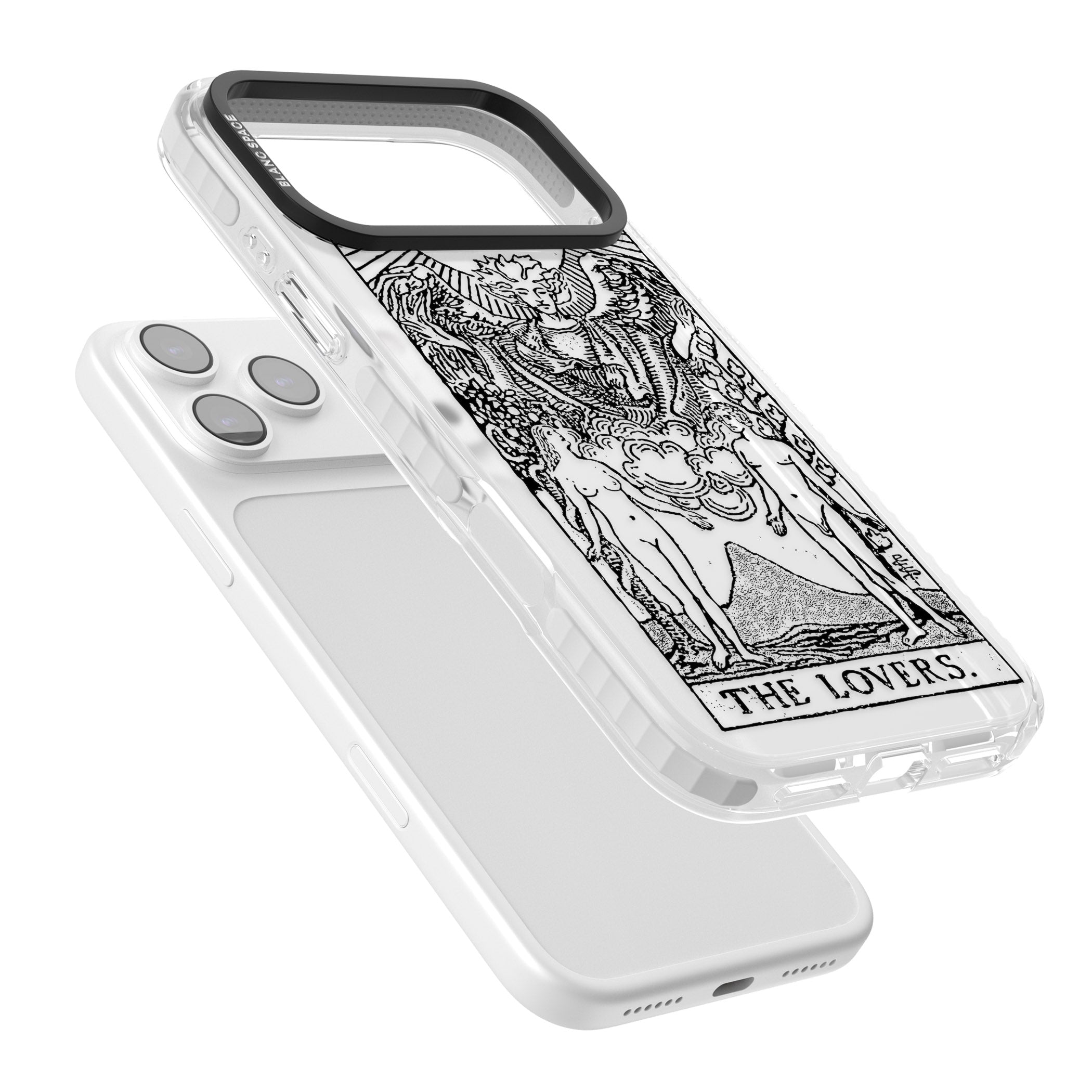 Personalised The Lovers Tarot Card (Clear) iPhone 17 Pro Impact Clear Phone Case Colours